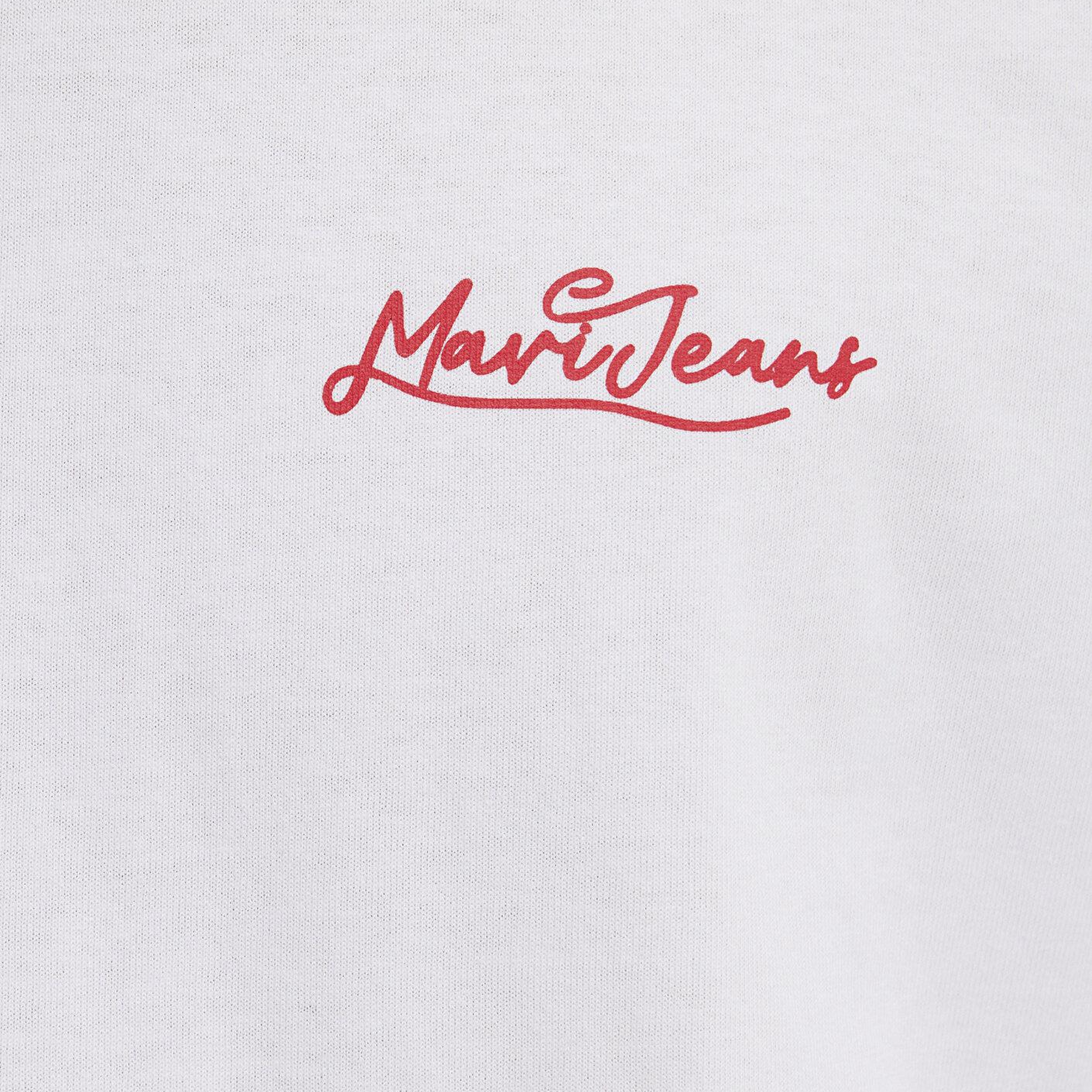 Mavi Mavi Jeans Baskılı Beyaz Tişört Oversize / Geniş Kesim 0613567-620