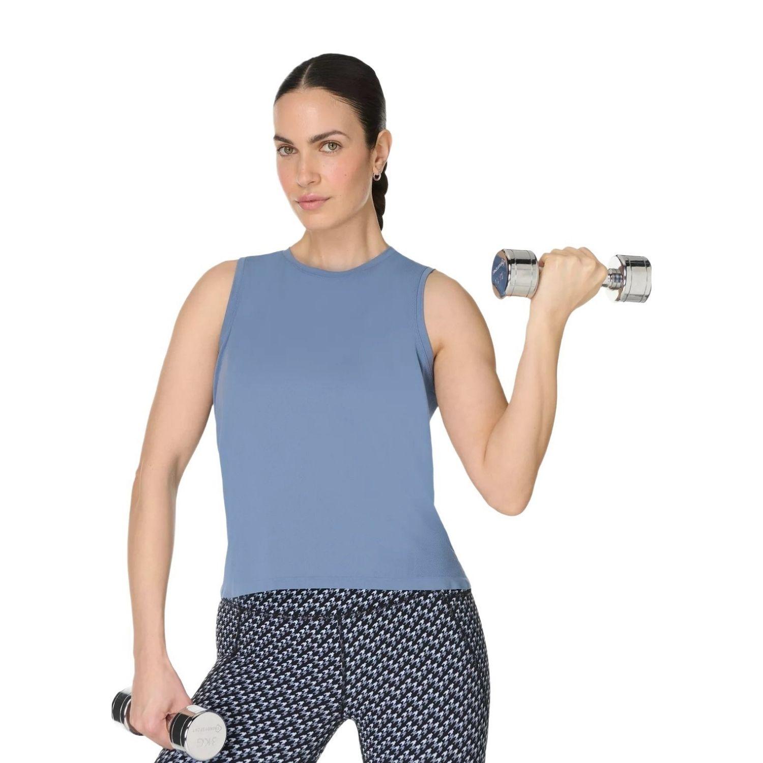 Sweaty Betty Athlete Featherweight Seamless Kadın Mavi Tişört