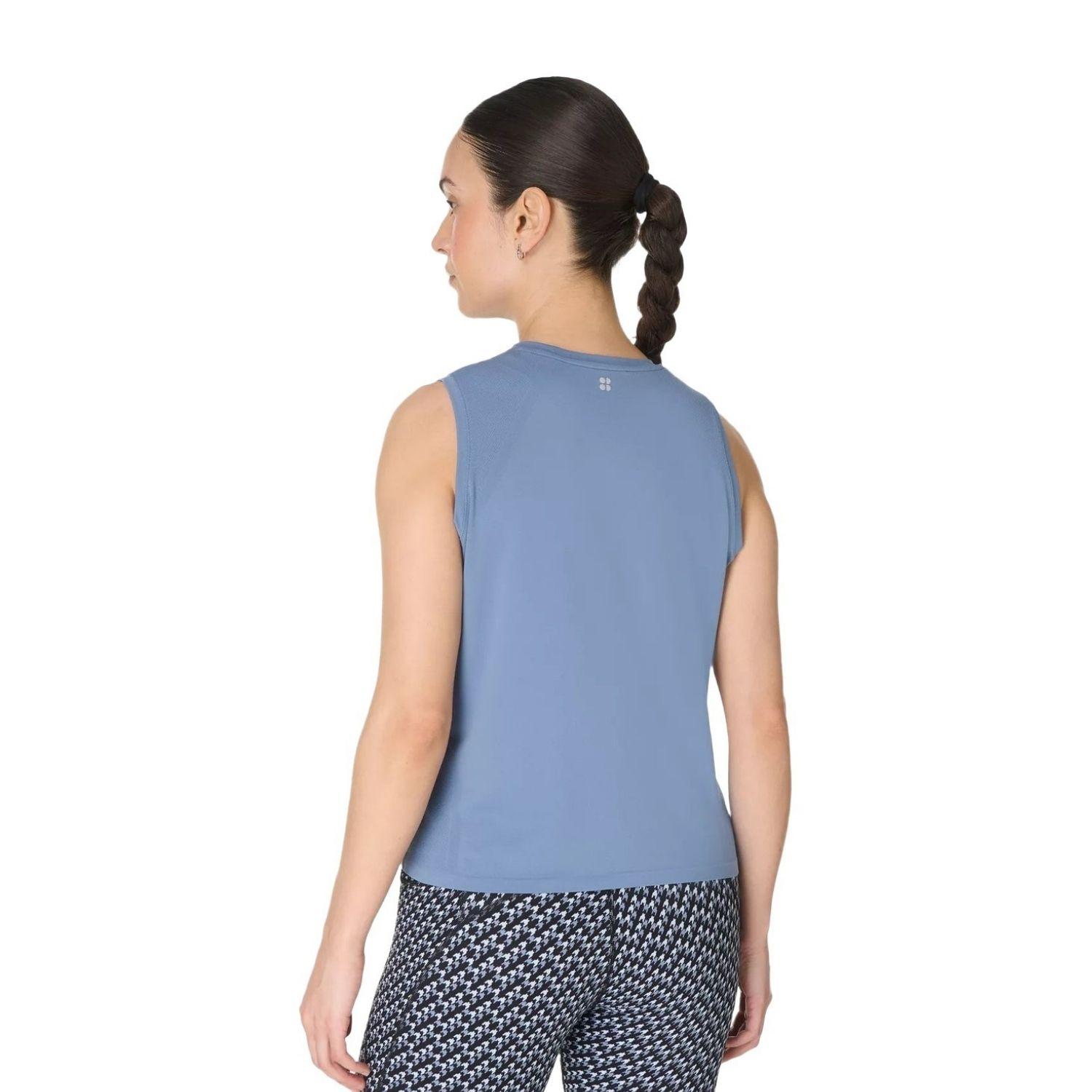Sweaty Betty Athlete Featherweight Seamless Kadın Mavi Tişört