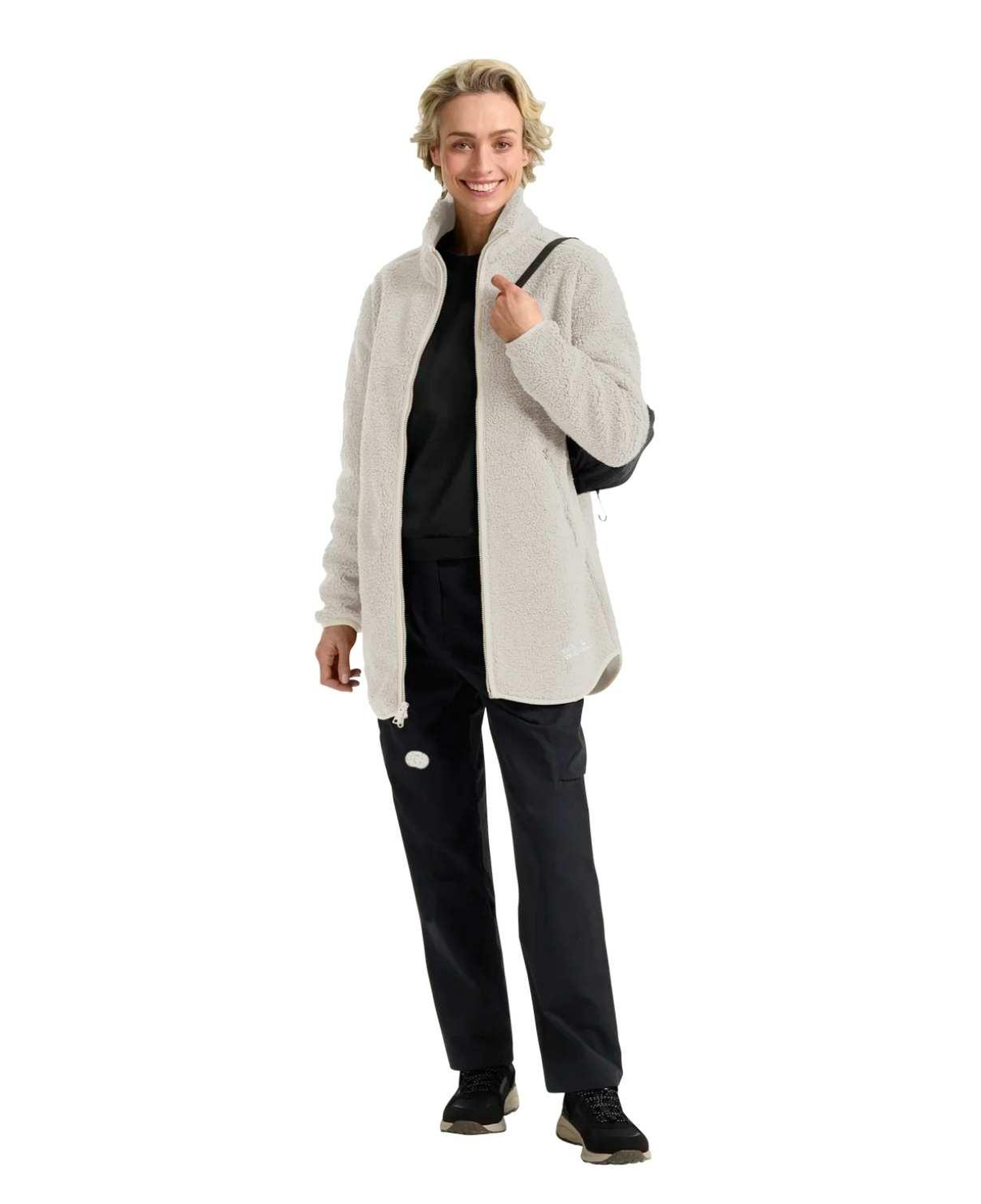 Jack Wolfskin High Curl Kadın Bej Outdoor Ceketi