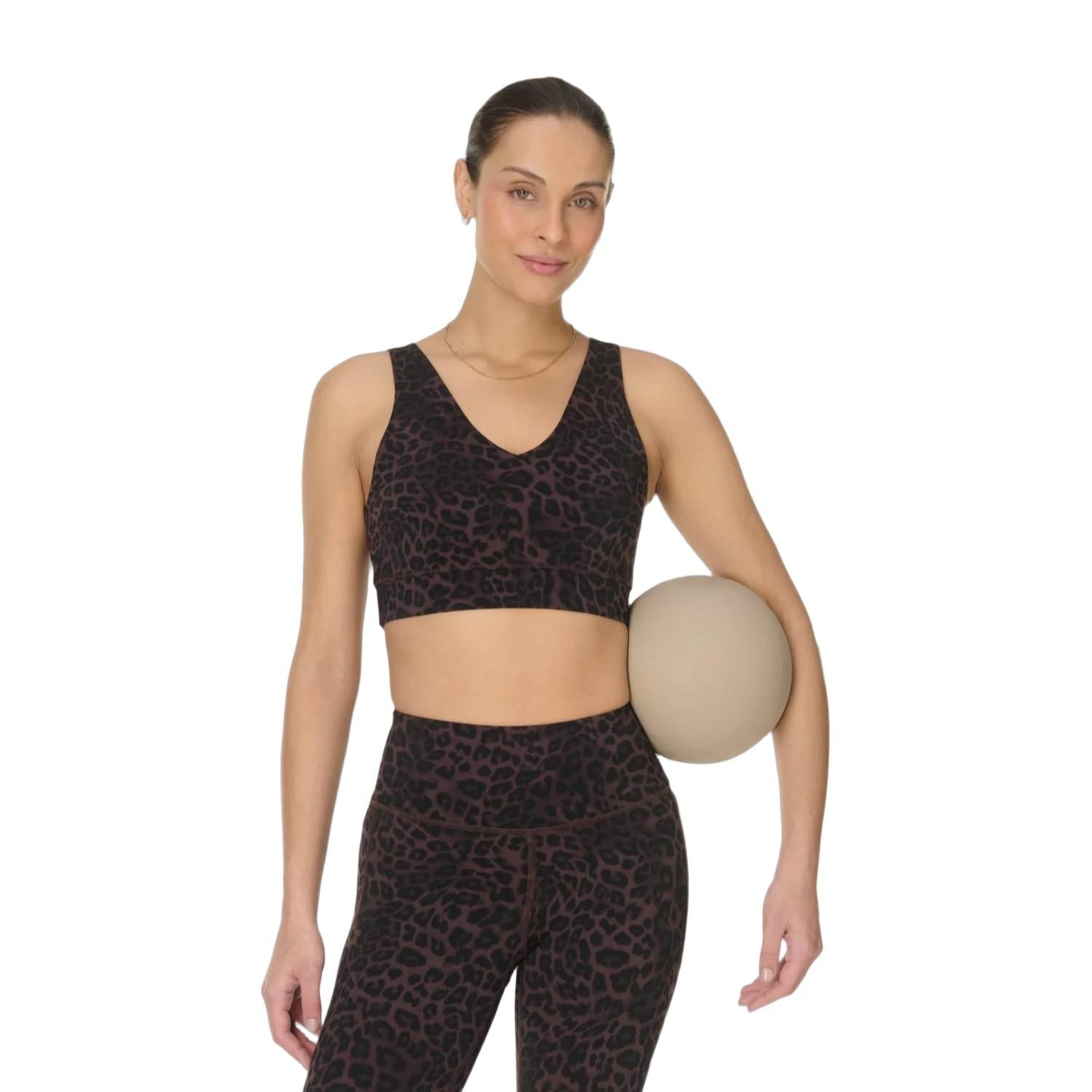 Sweaty Betty Ultimate Studio Voop Bra Kadın Kahverengi Fitness Bra