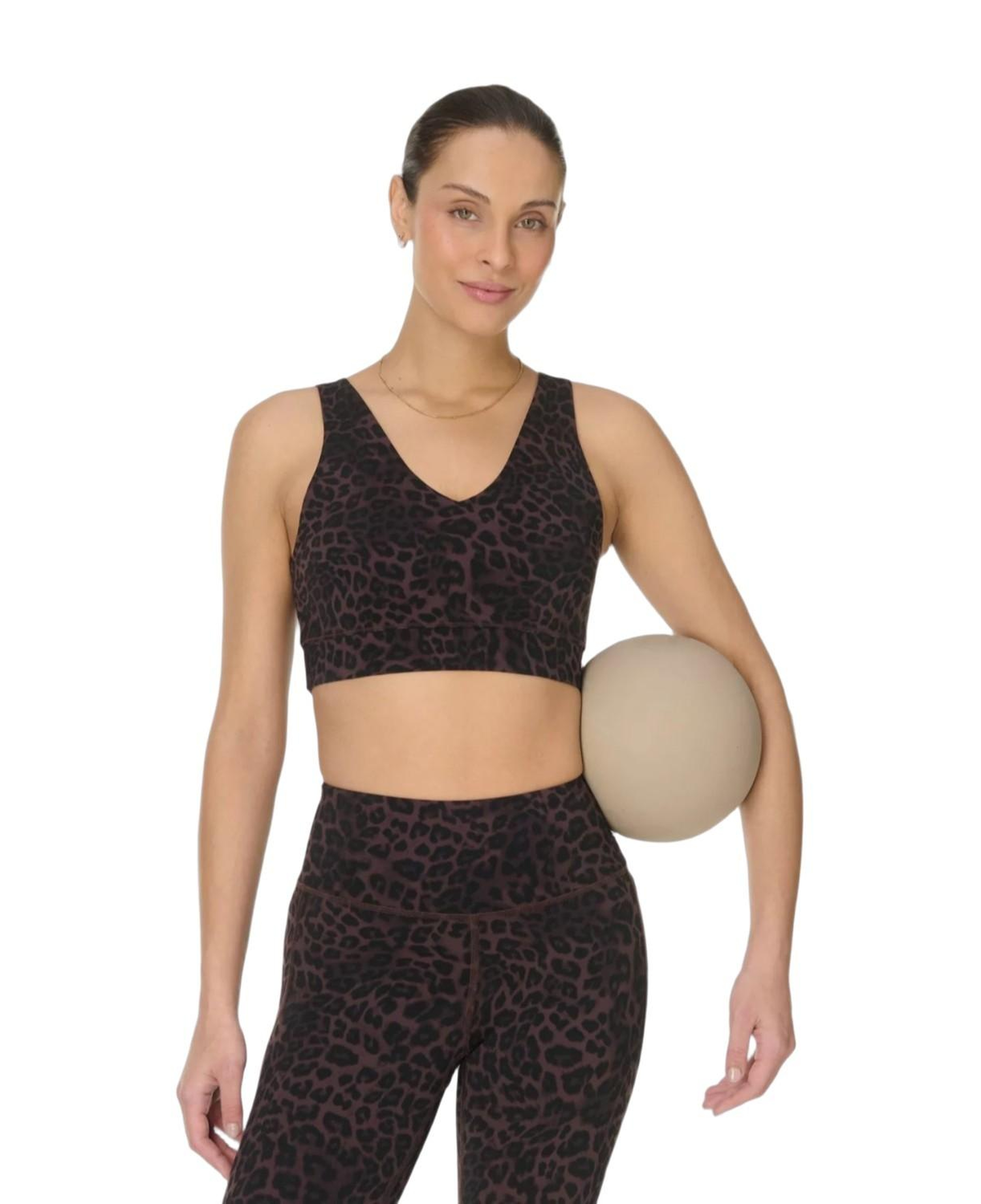 Sweaty Betty Ultimate Studio Voop Bra Kadın Kahverengi Fitness Bra