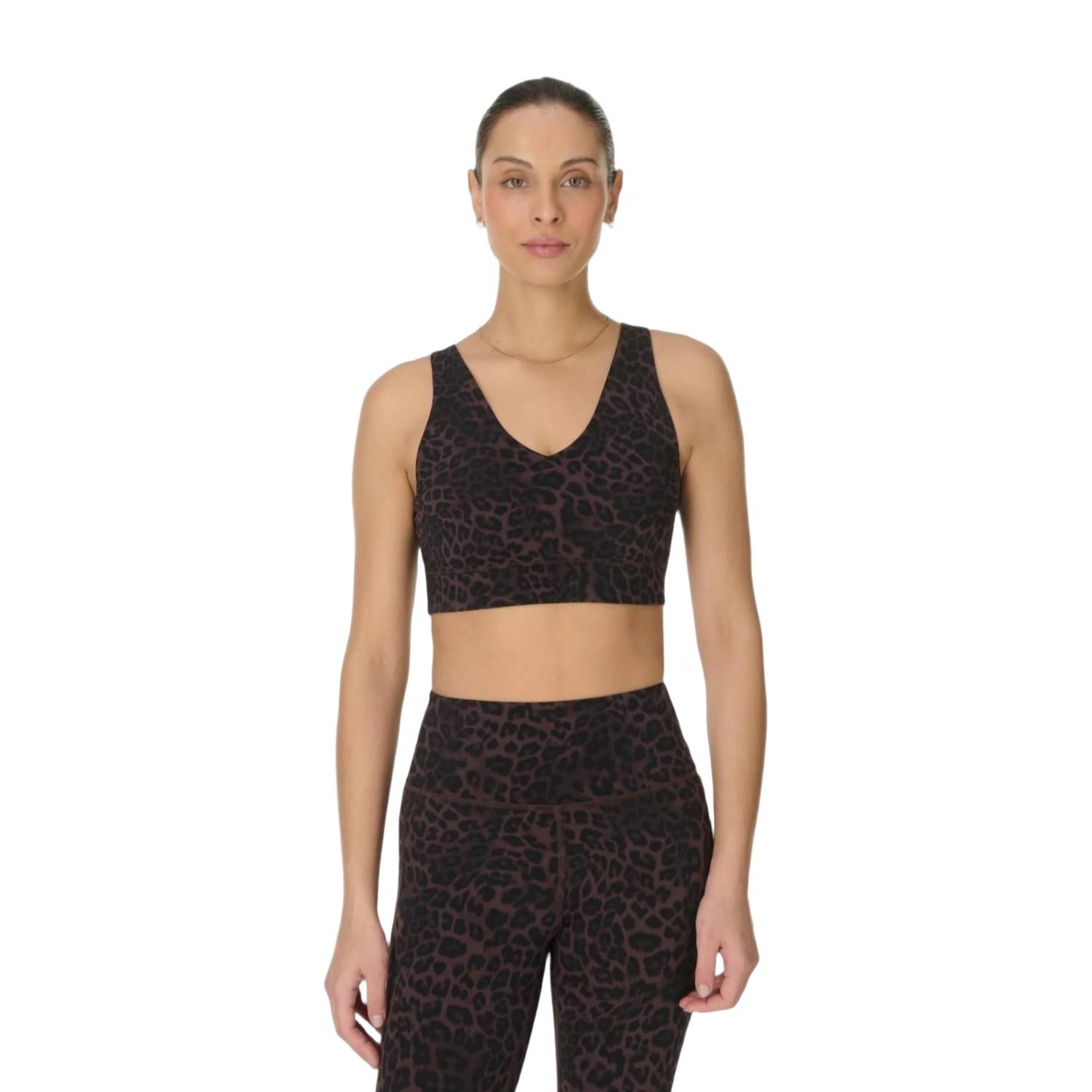 Sweaty Betty Ultimate Studio Voop Bra Kadın Kahverengi Fitness Bra