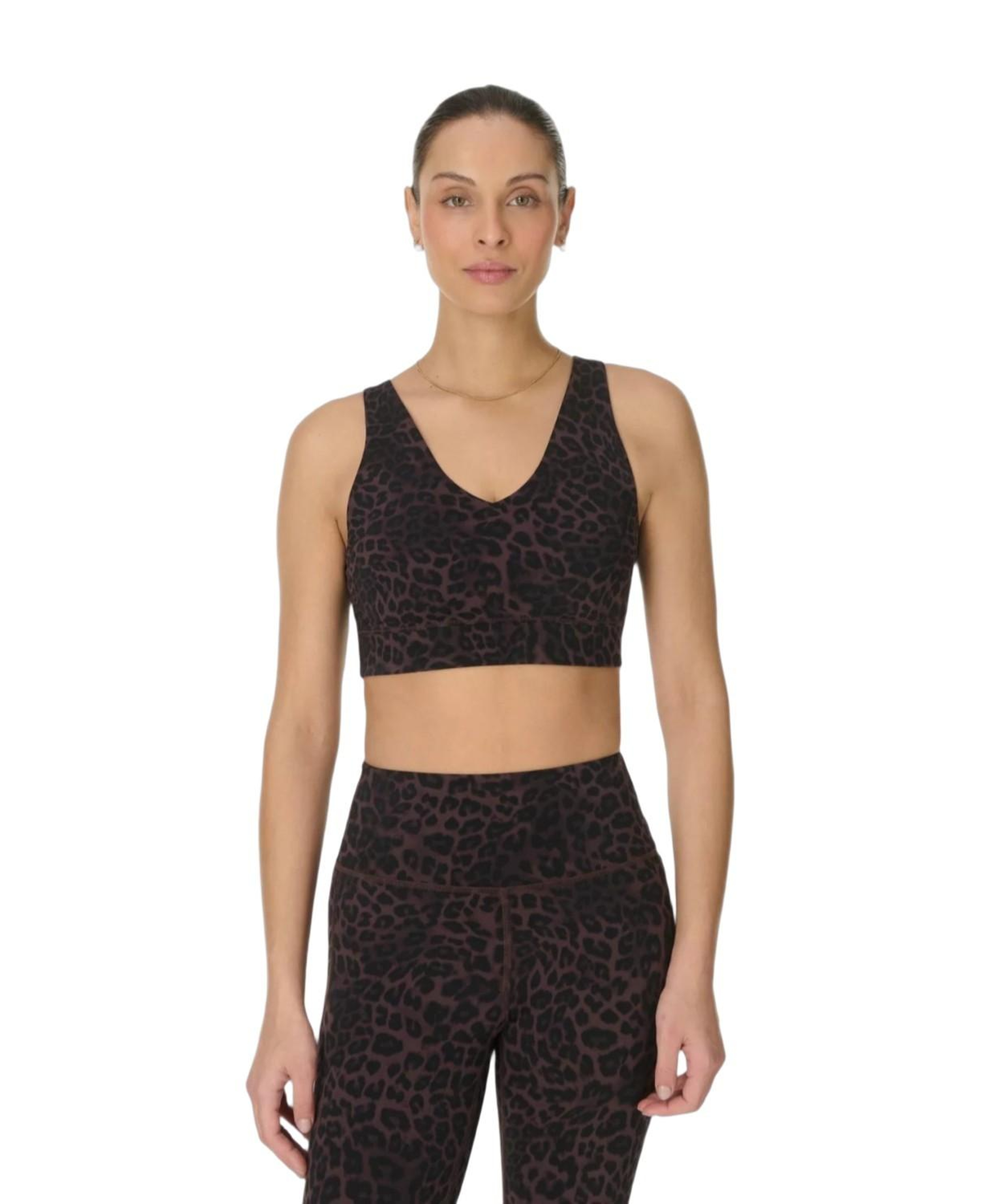 Sweaty Betty Ultimate Studio Voop Bra Kadın Kahverengi Fitness Bra