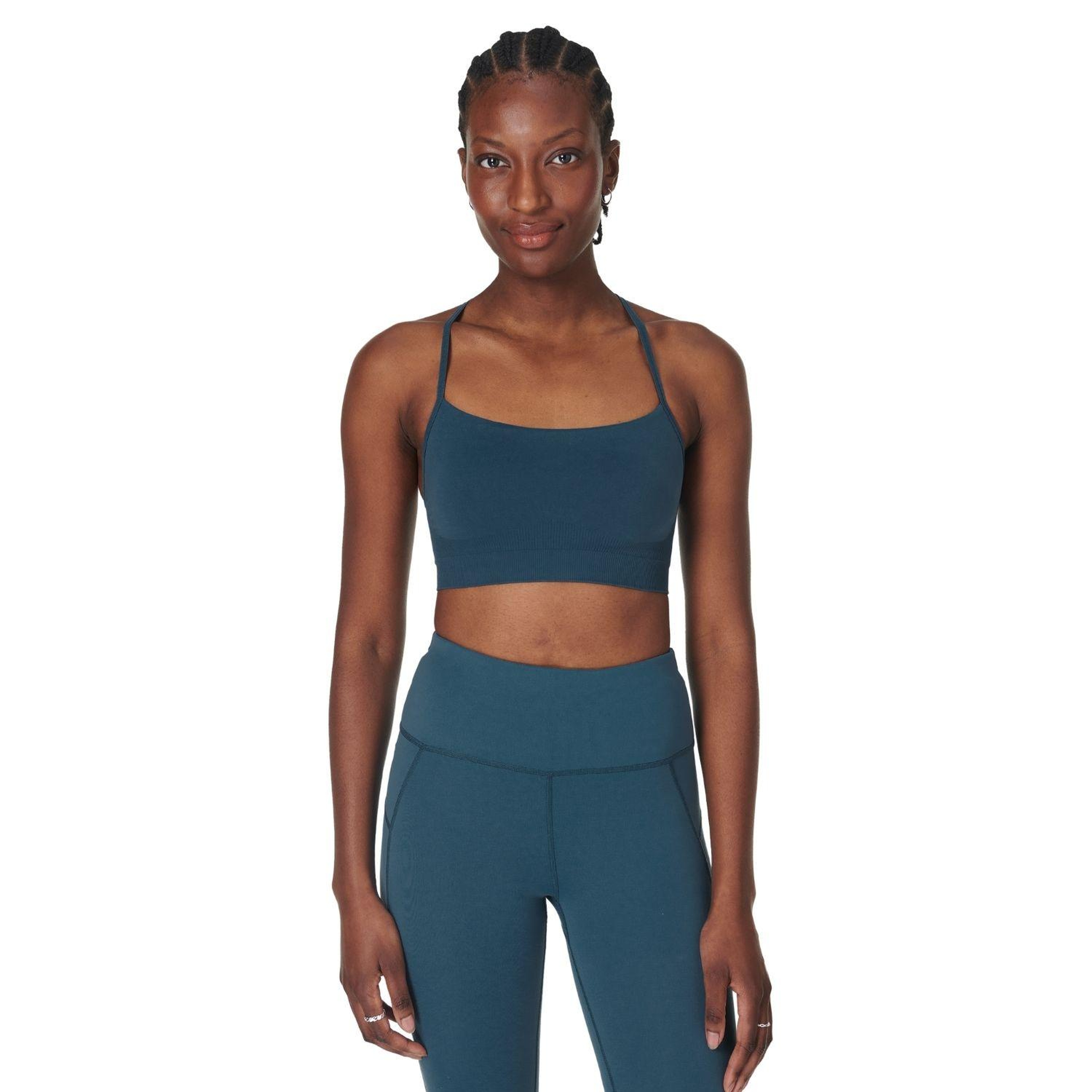 Sweaty Betty Spirit Restored Seamless Yoga Kadın Mavi Yoga Bra