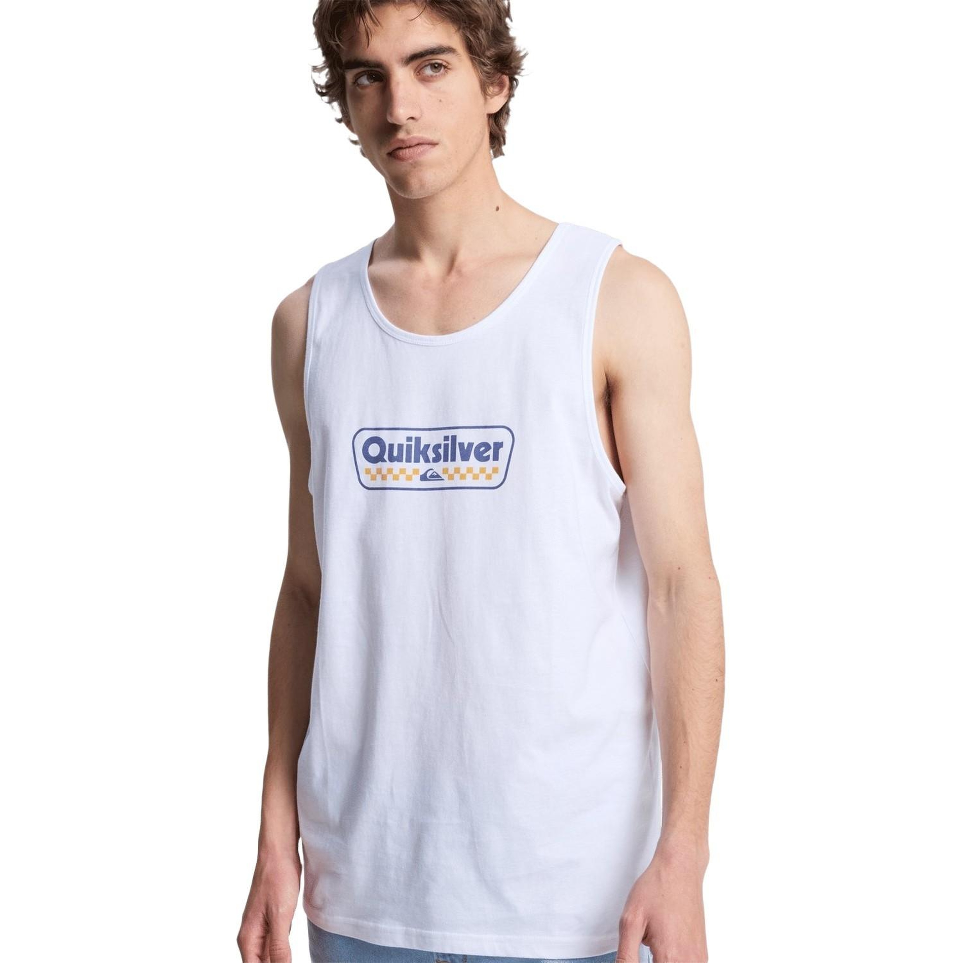 Quiksilver Ev Starting Gri Erkek Beyaz Tişört