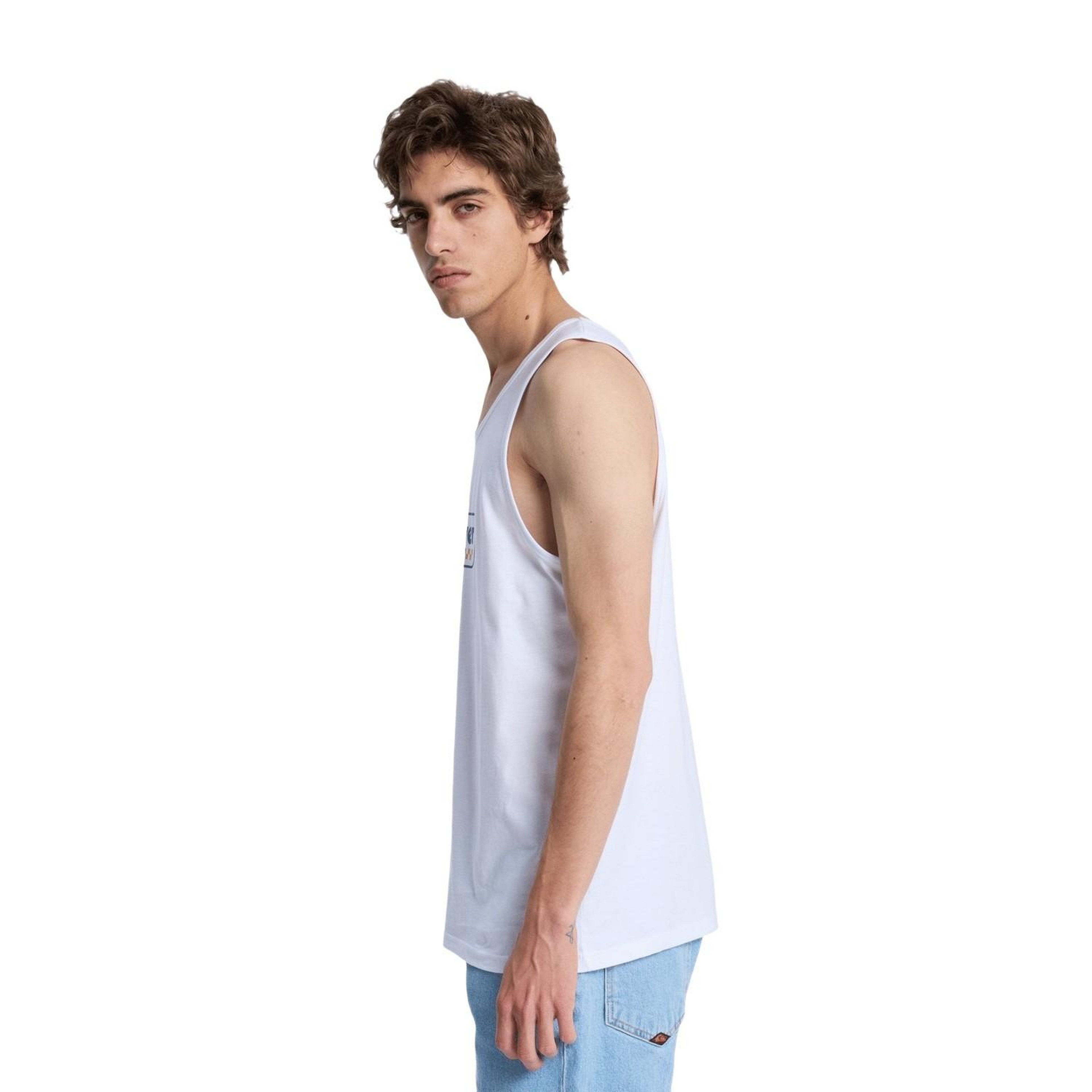 Quiksilver Ev Starting Gri Erkek Beyaz Tişört