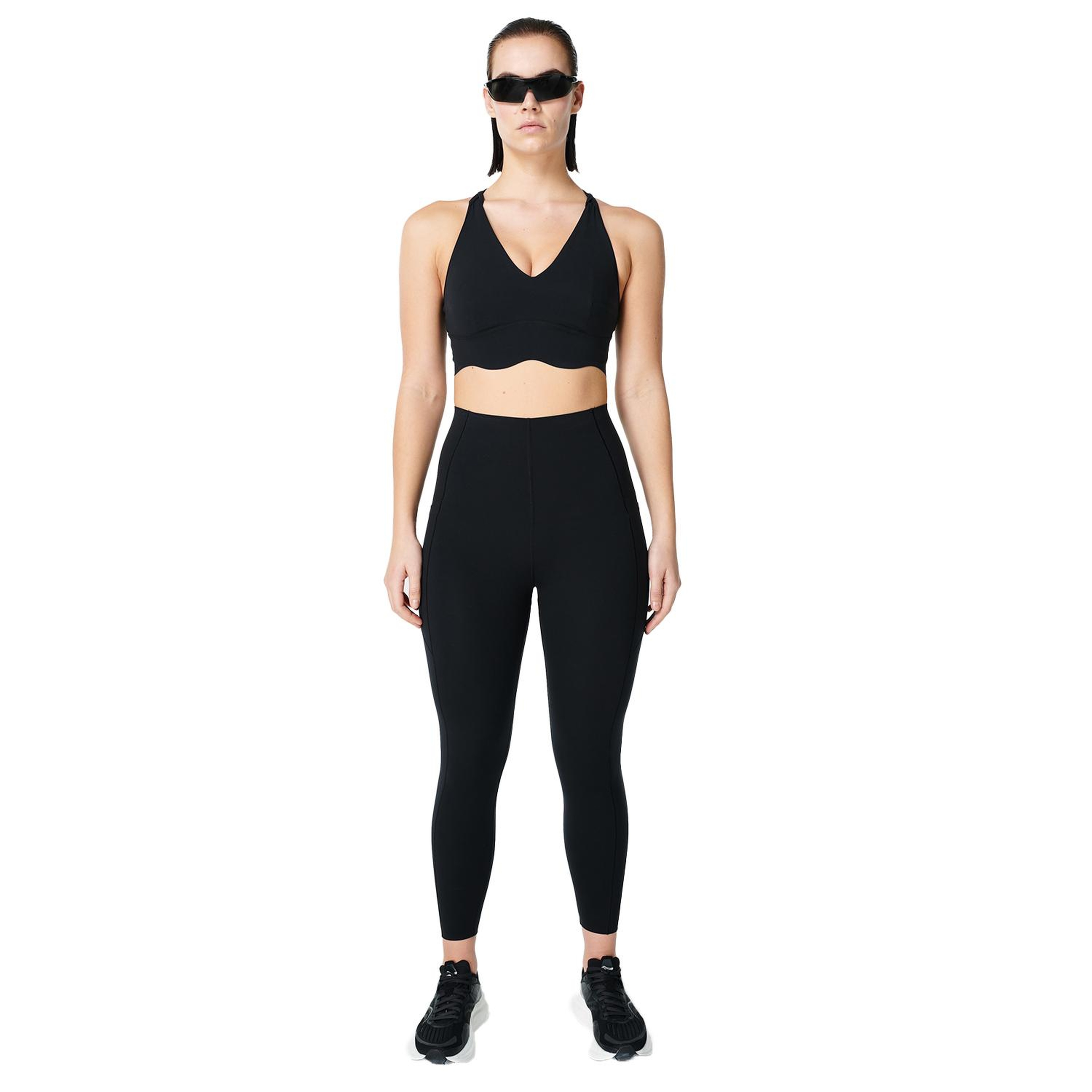 Sweaty Betty Power Contour Plunge Bra Kadın Siyah Fitness Bra