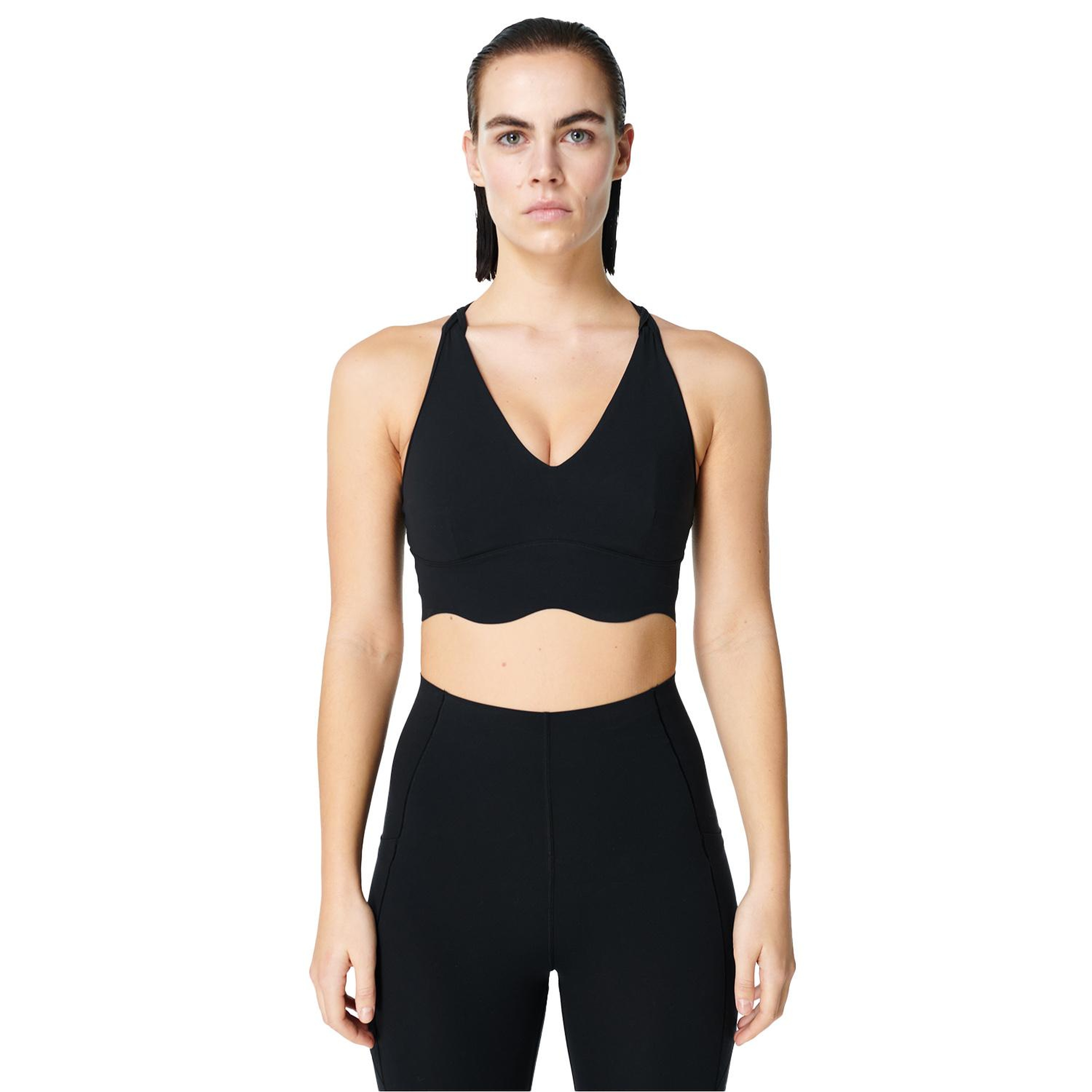 Sweaty Betty Power Contour Plunge Bra Kadın Siyah Fitness Bra