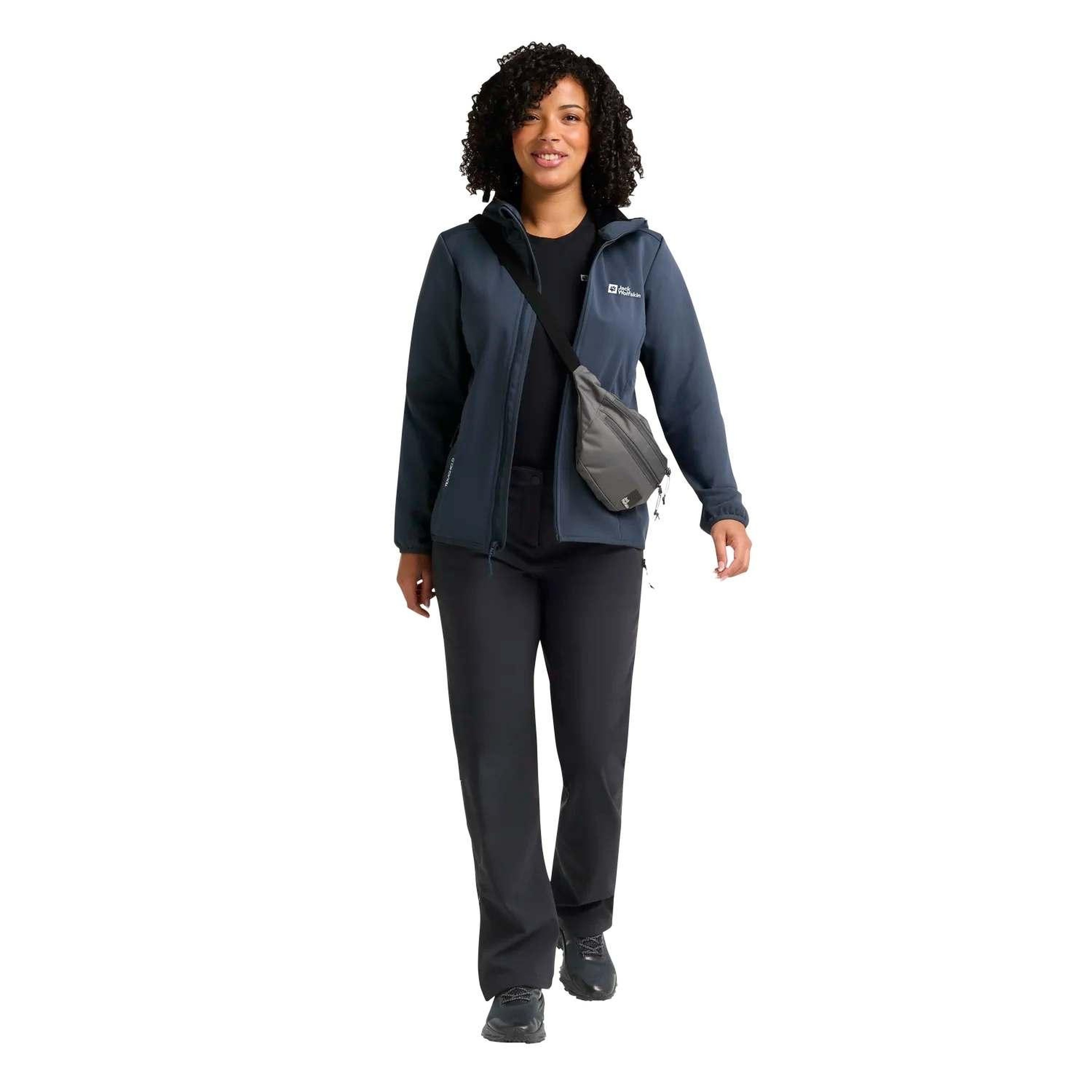 Jack Wolfskin Trek Terrain Kadın Siyah Outdoor Pantolonu