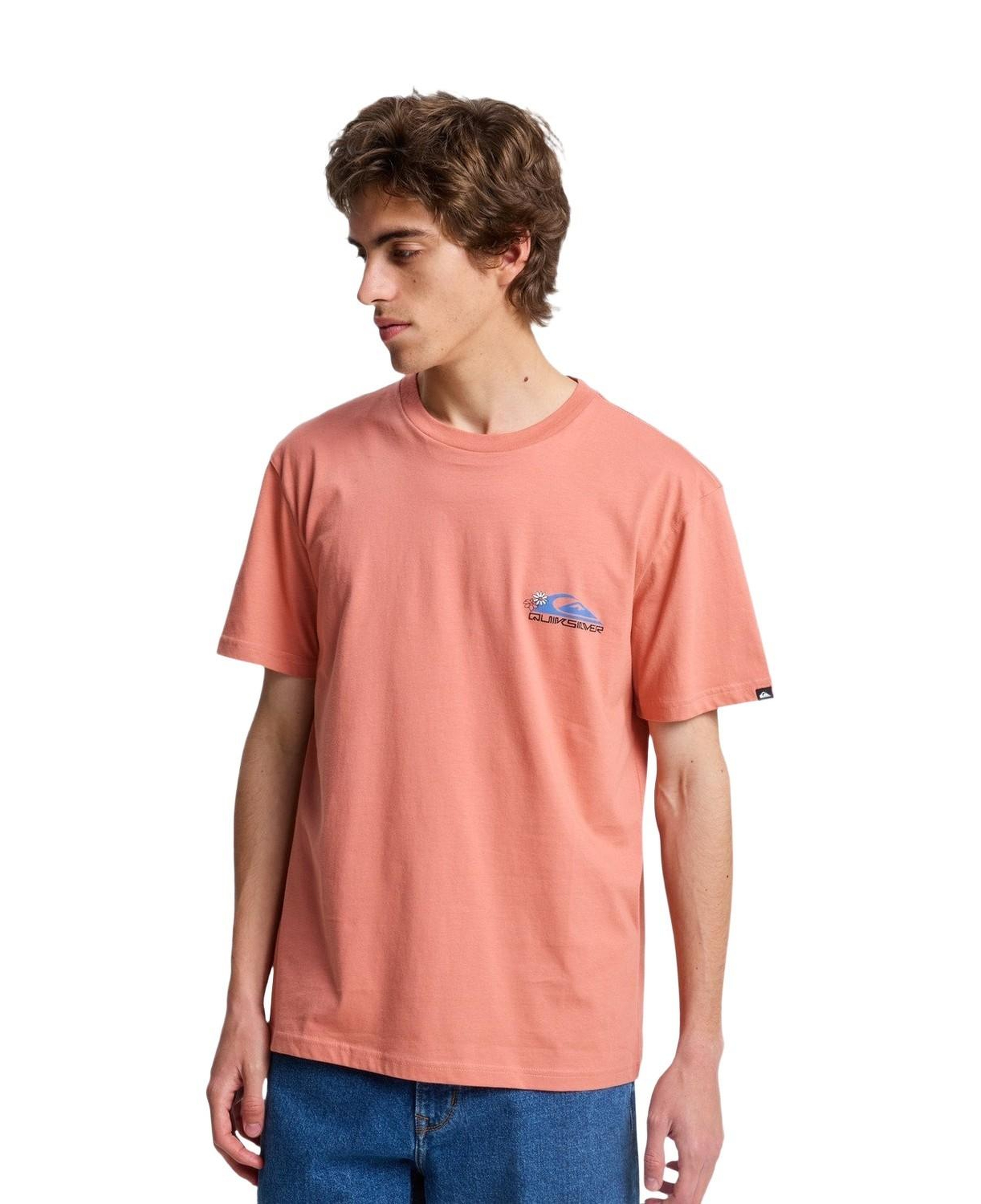Quiksilver Ev Barrel Parad Erkek Pembe Tişört