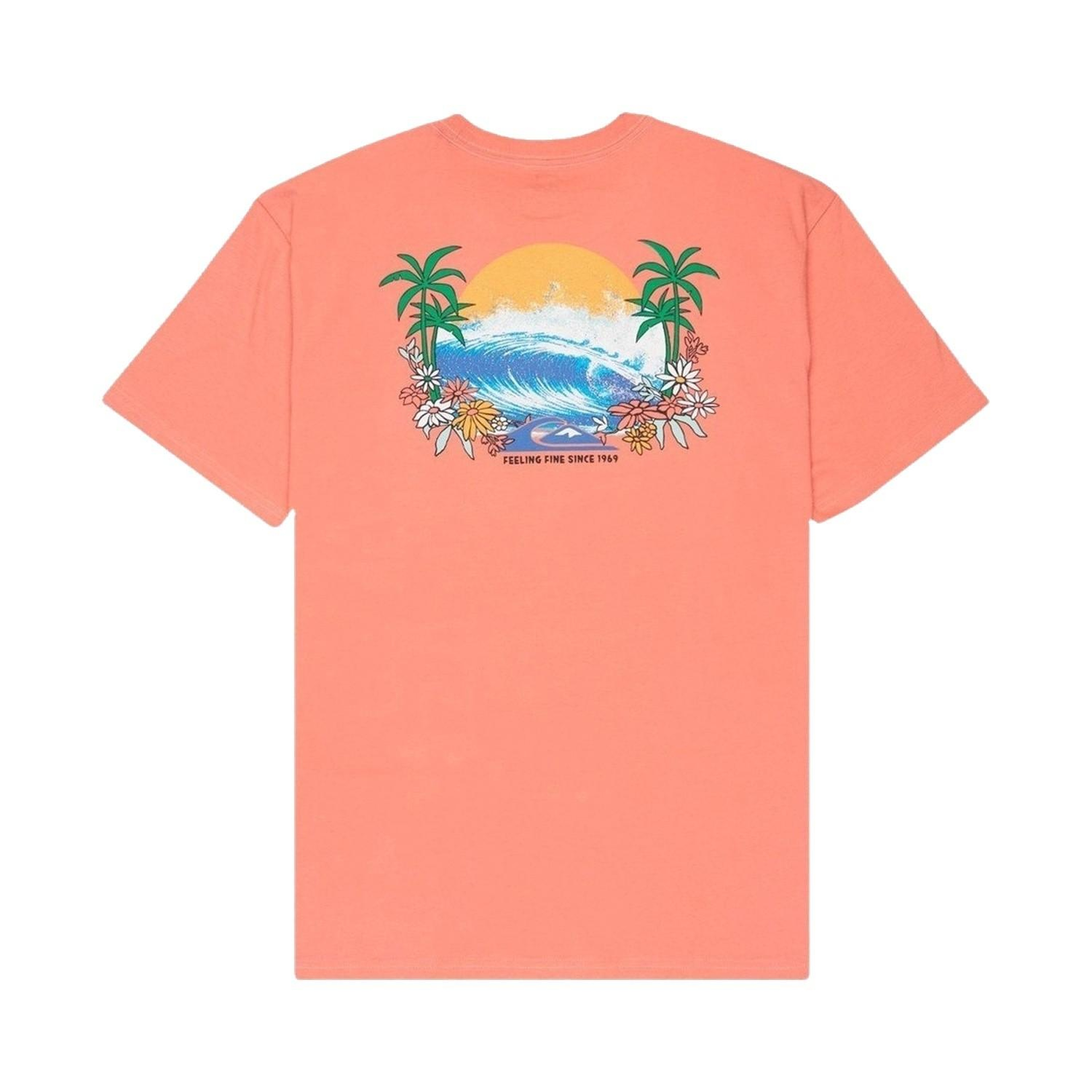 Quiksilver Ev Barrel Parad Erkek Pembe Tişört