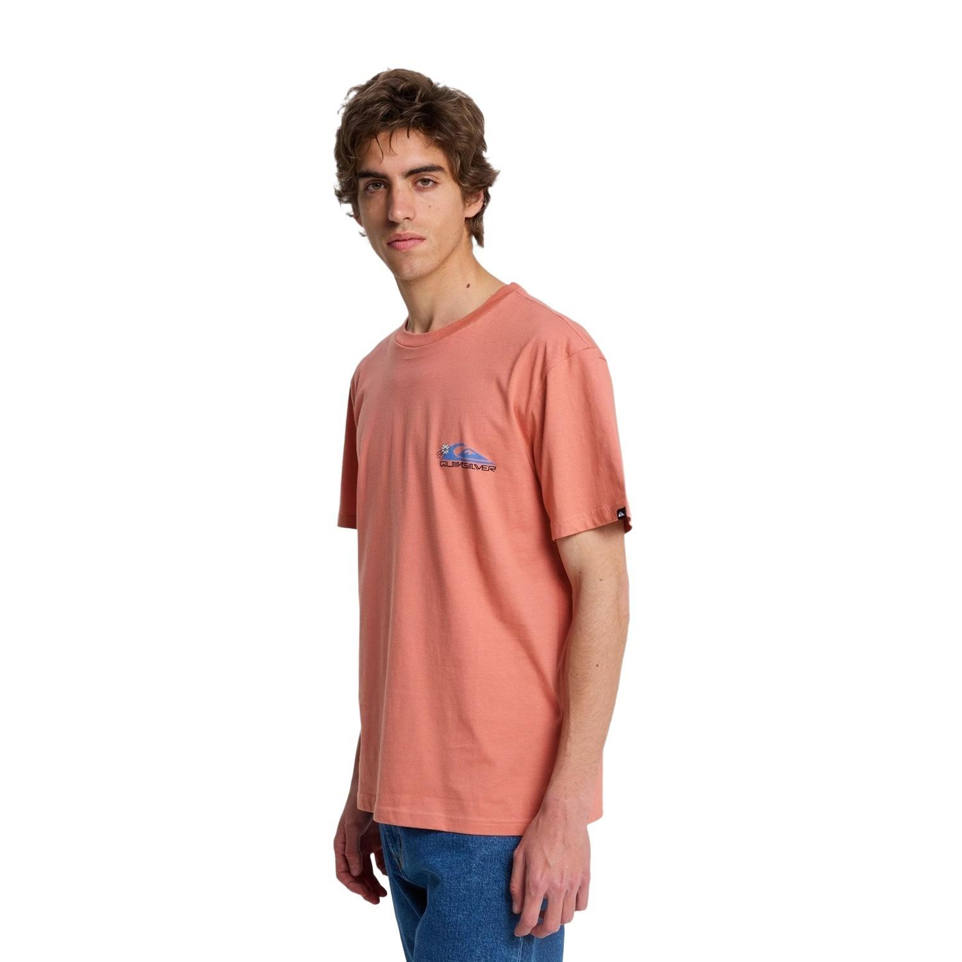 Quiksilver Ev Barrel Parad Erkek Pembe Tişört