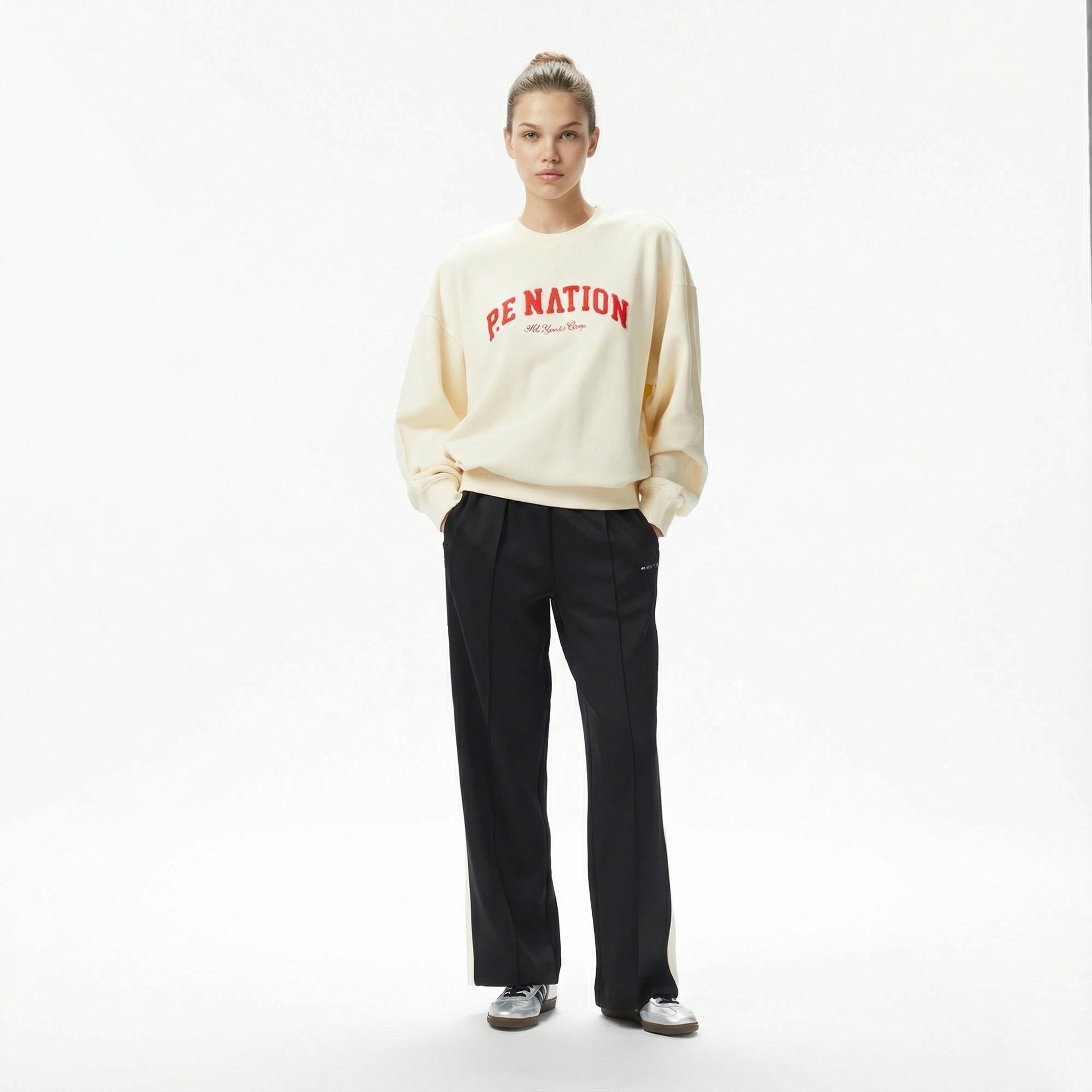 P.E Nation Heritage Kadın Krem Rengi Sweatshirt