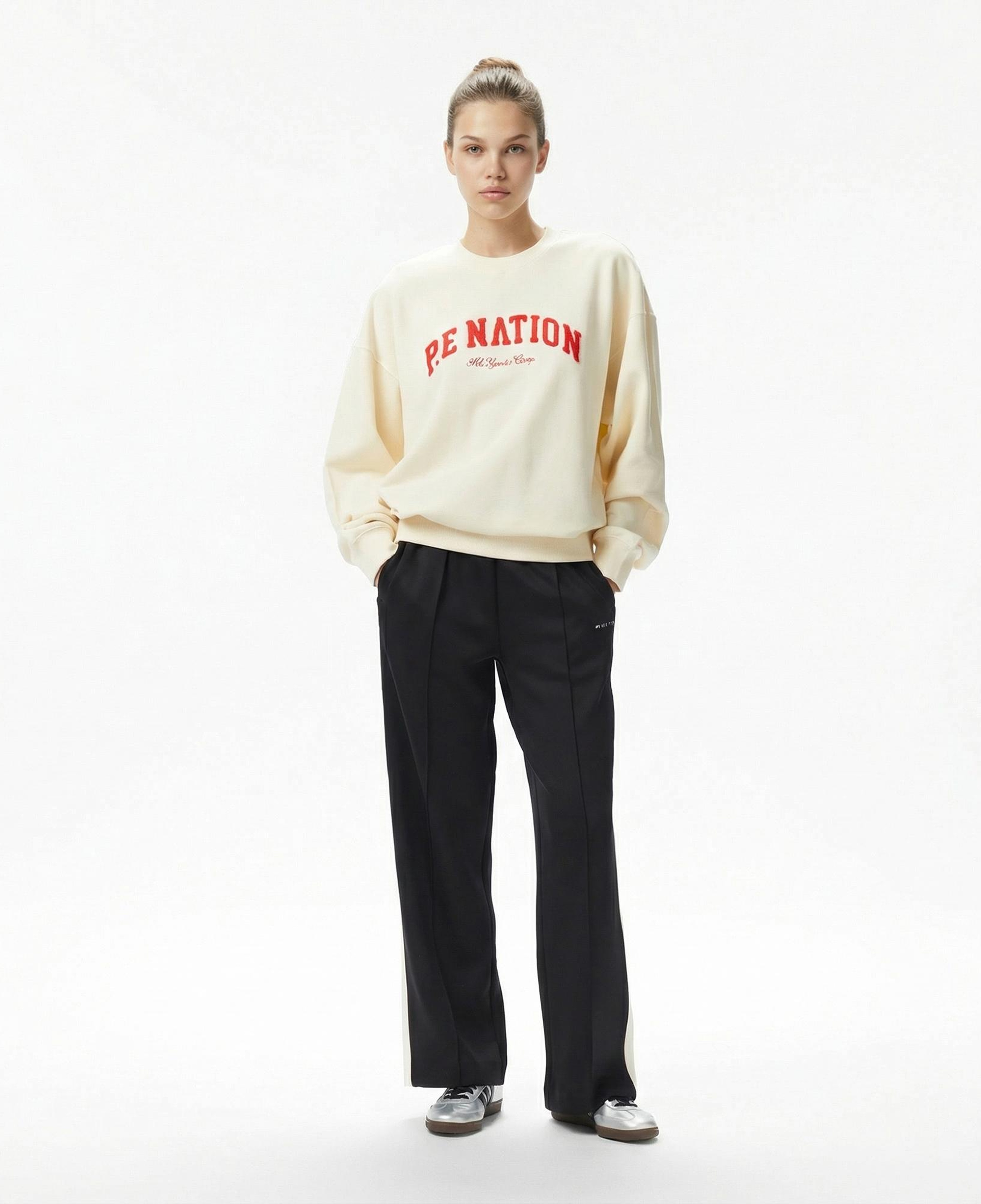 P.E Nation Heritage Kadın Krem Rengi Sweatshirt