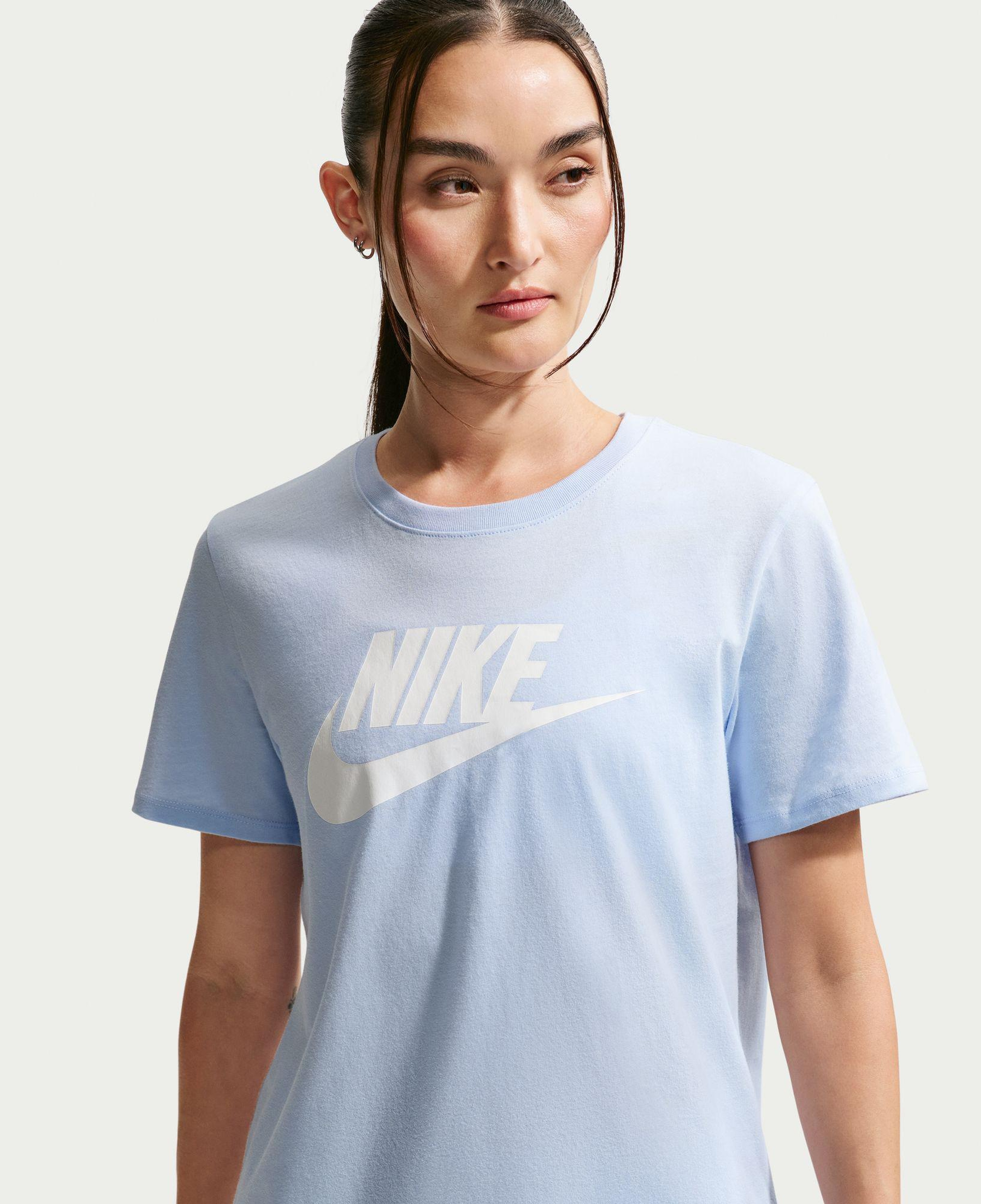 Nike Sportswear Essentials Icon Futura Kadın Mavi T-Shirt
