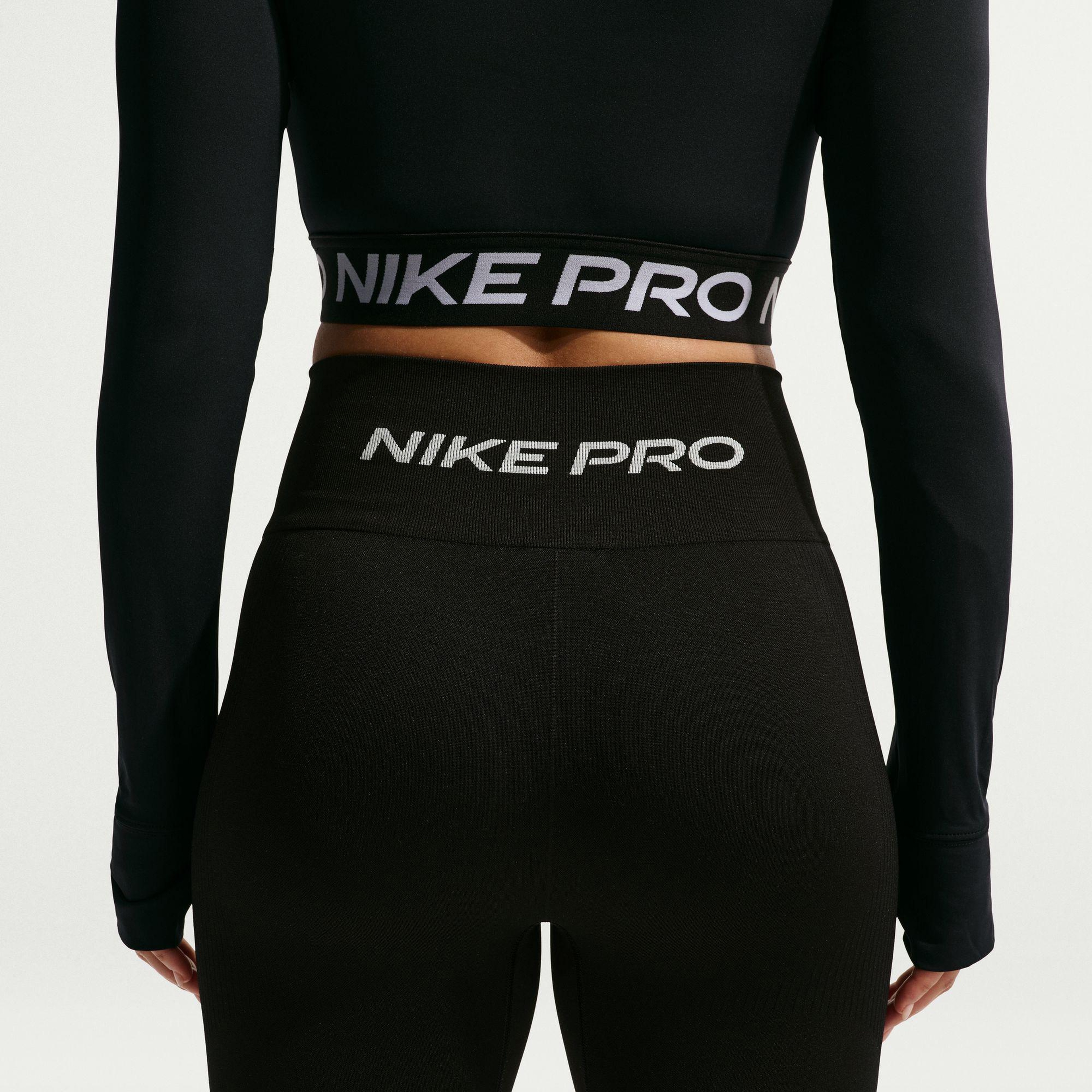 Nike Pro Dri-Fit Seamless High Rise 13 cm Kadın Siyah Şort