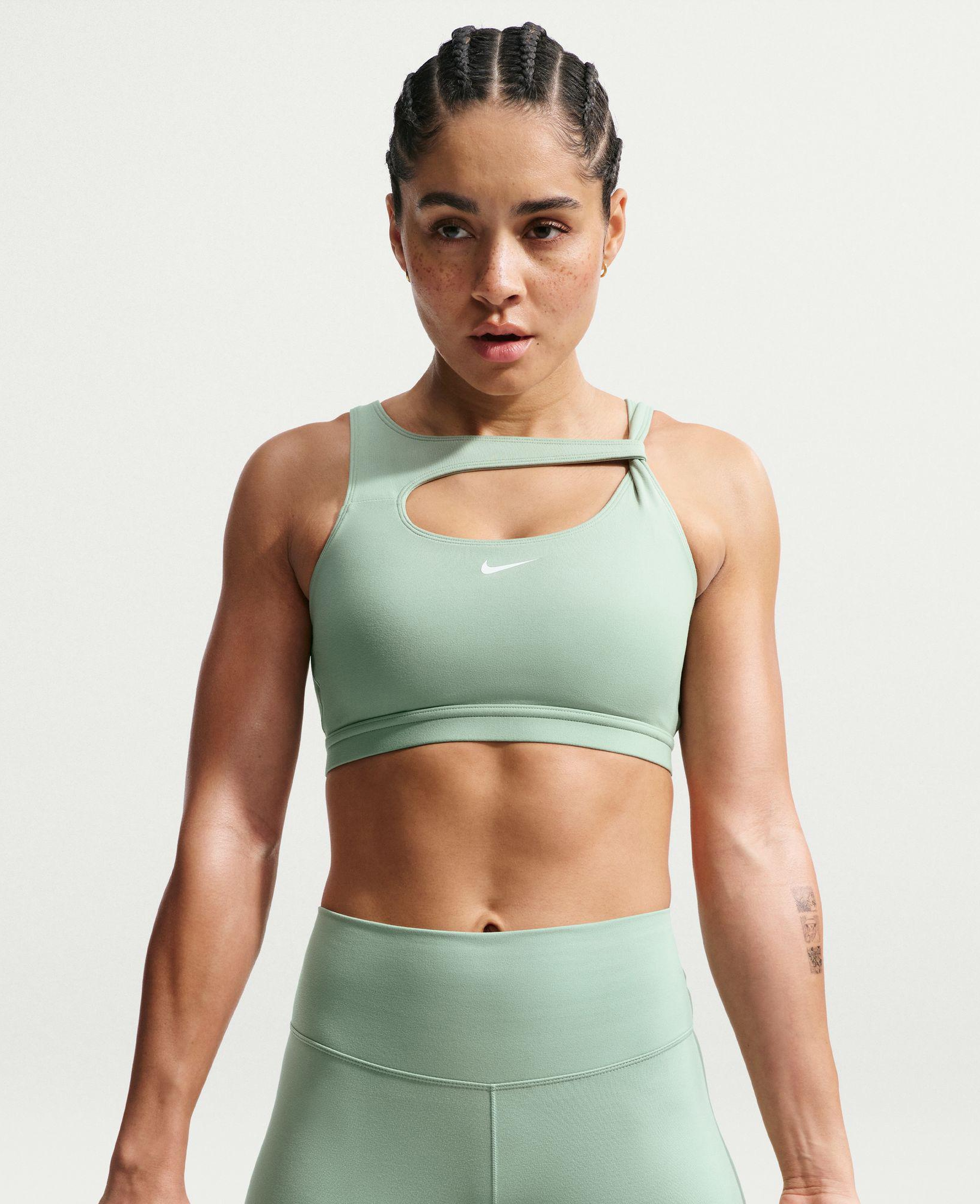 Nike One Medium Support Padded Kadın Yeşil Bra