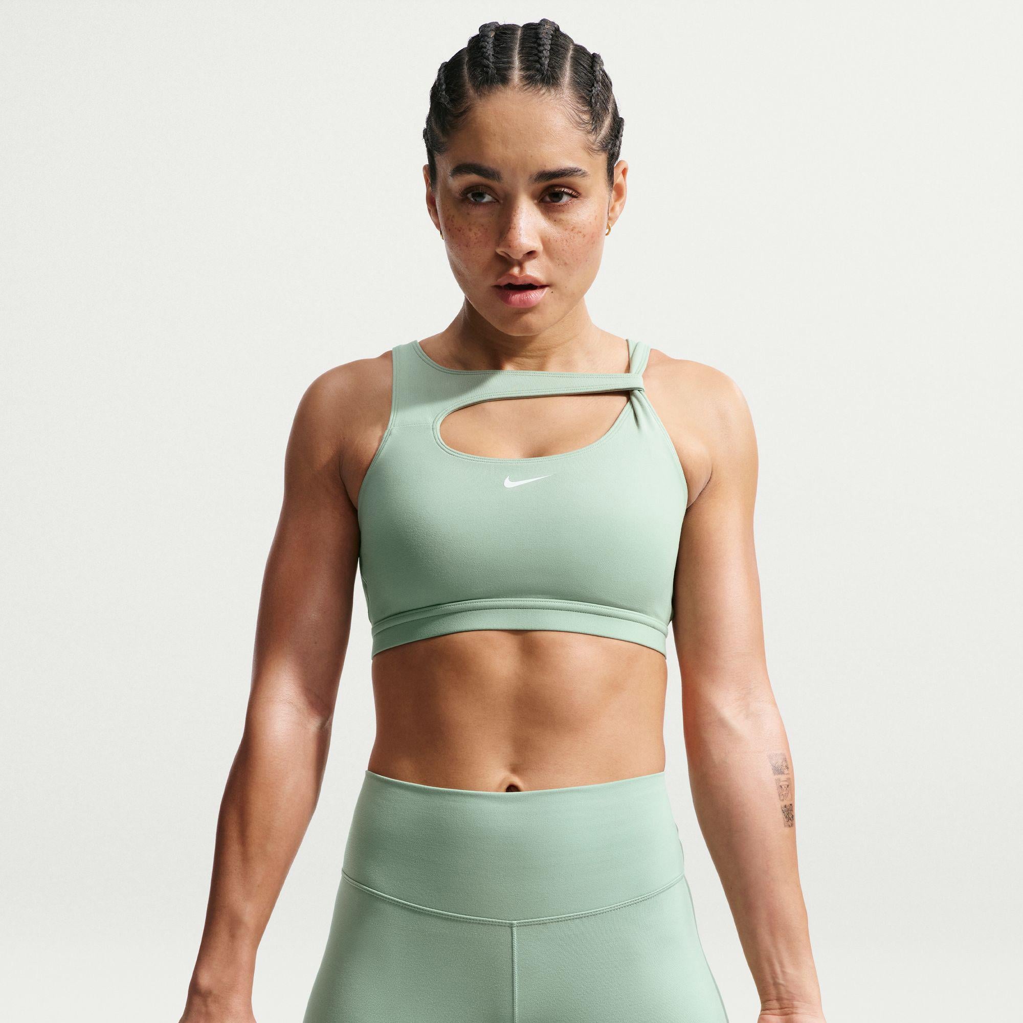 Nike One Medium Support Padded Kadın Yeşil Bra