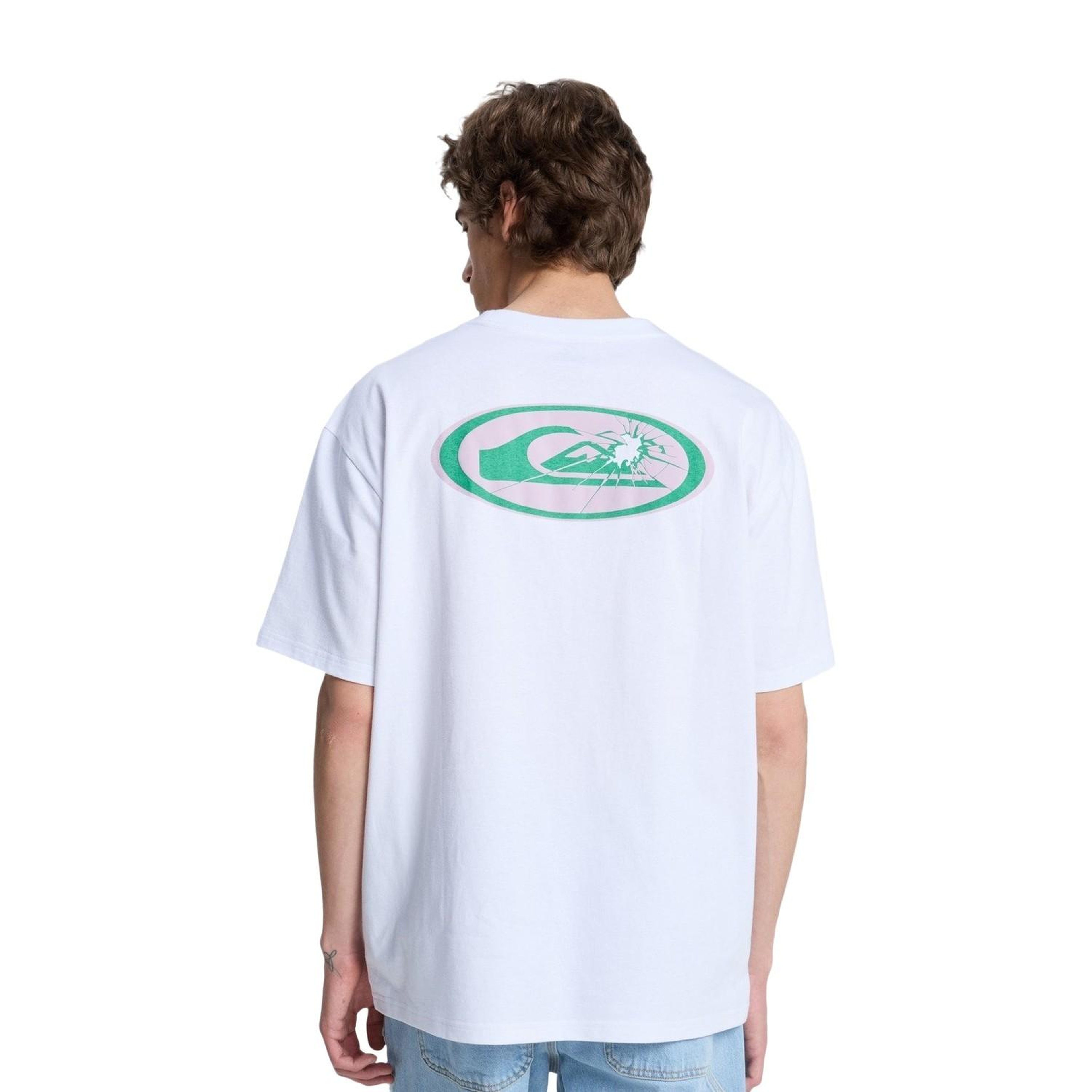Quiksilver Fractured Wave Erkek Beyaz Tişört