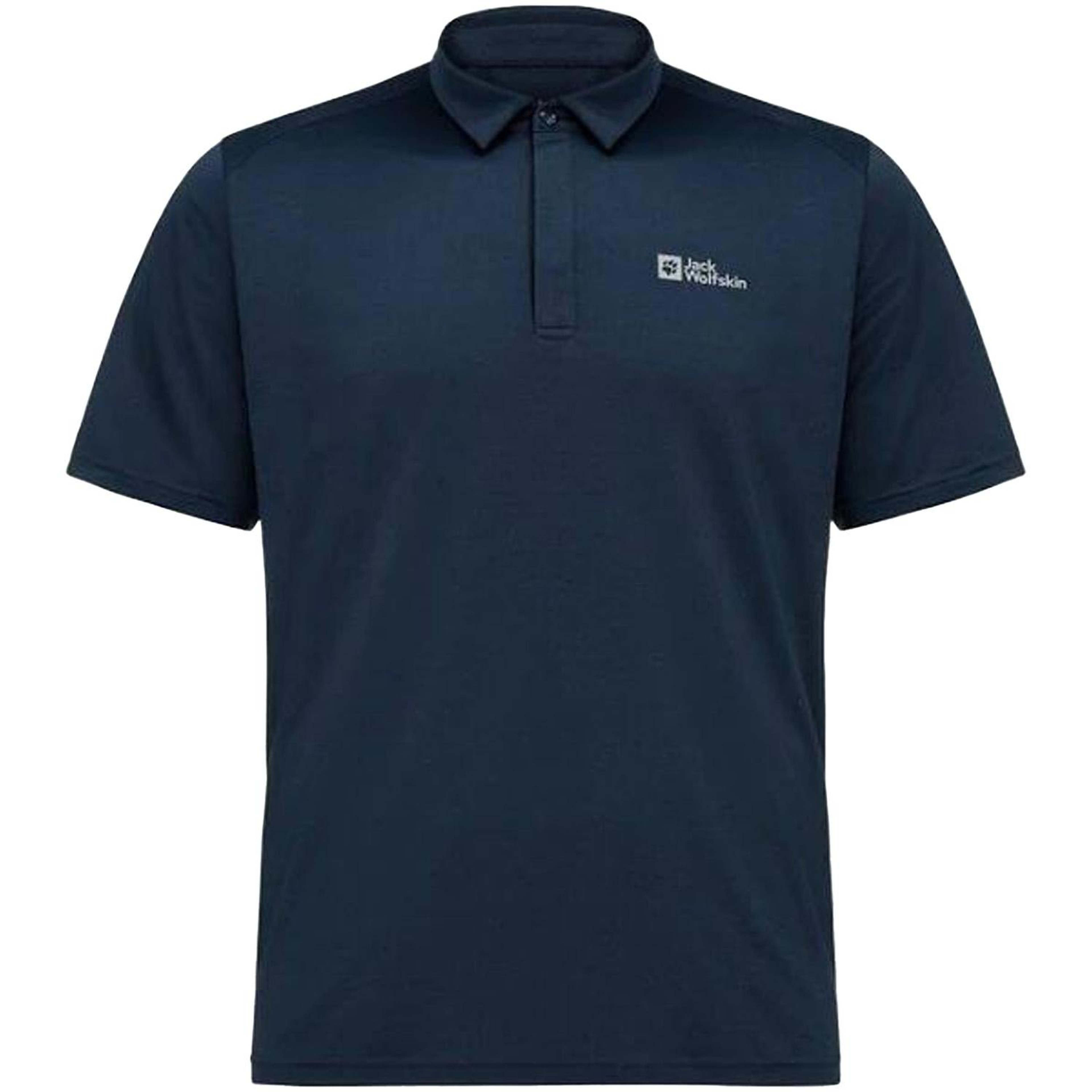 Jack Wolfskin Delgami Polo Erkek Mavi Polo Tişört