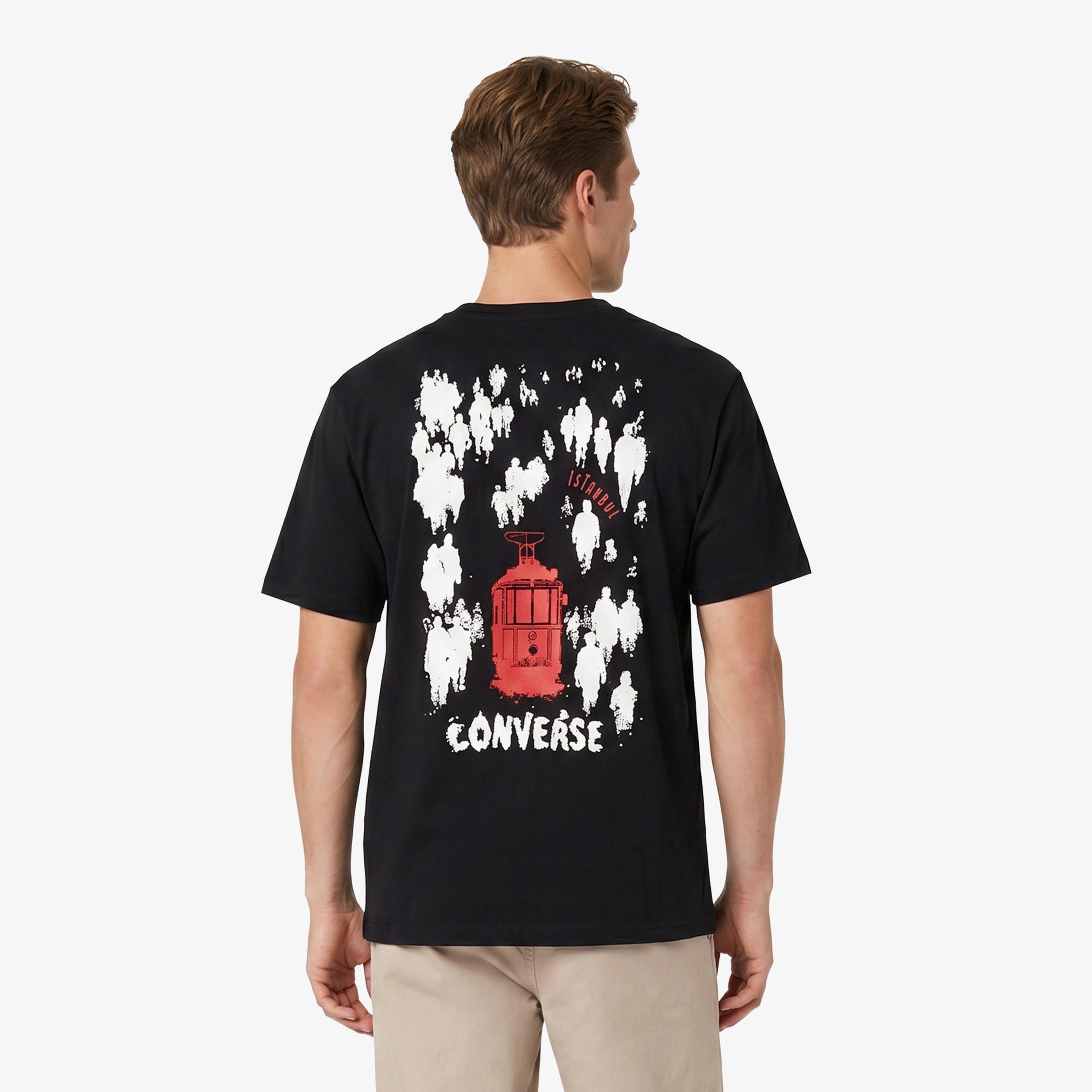 Converse Erkek Siyah Grafik Baskılı T-Shirt