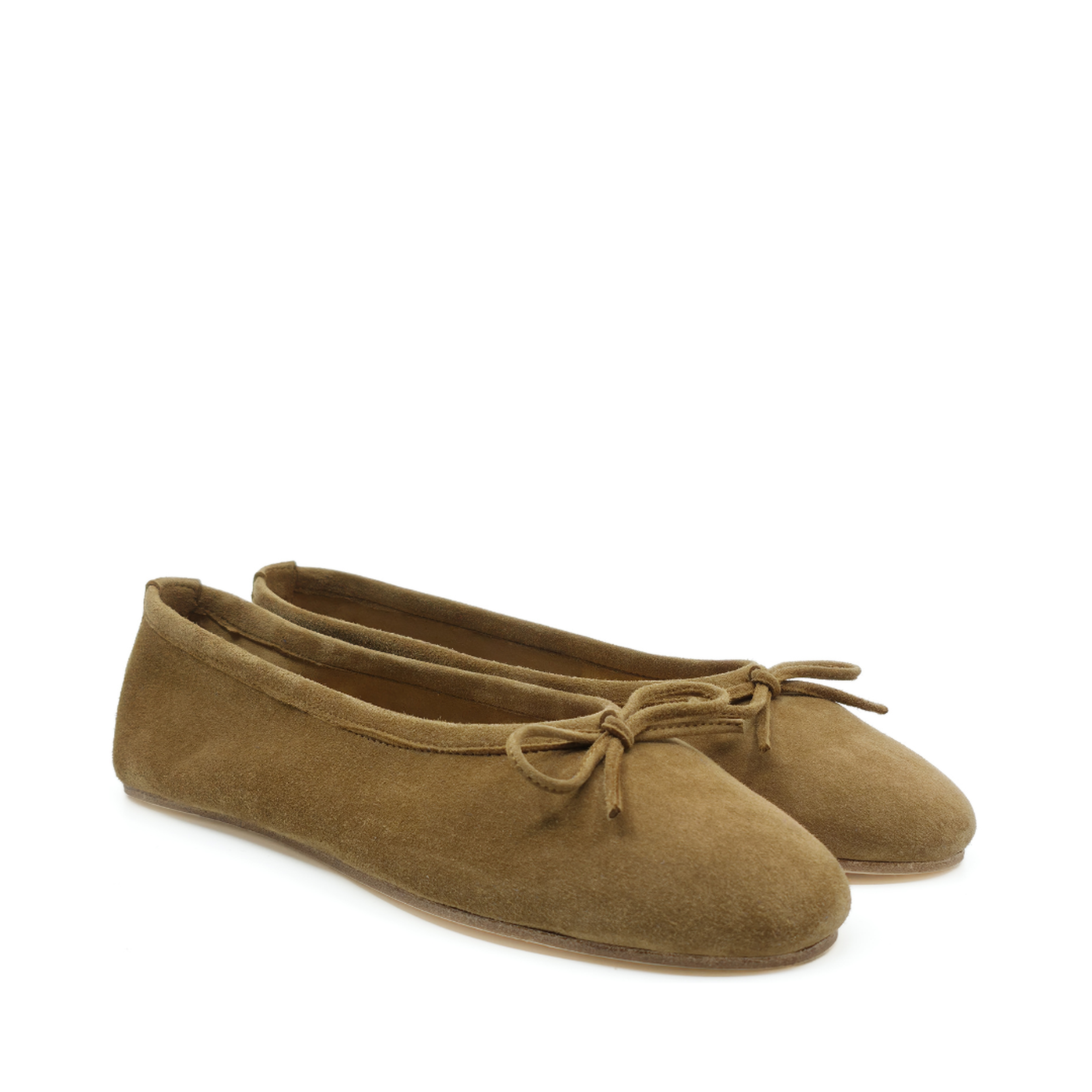 Francesca - Tütün Rengi Süet Barefoot Babet