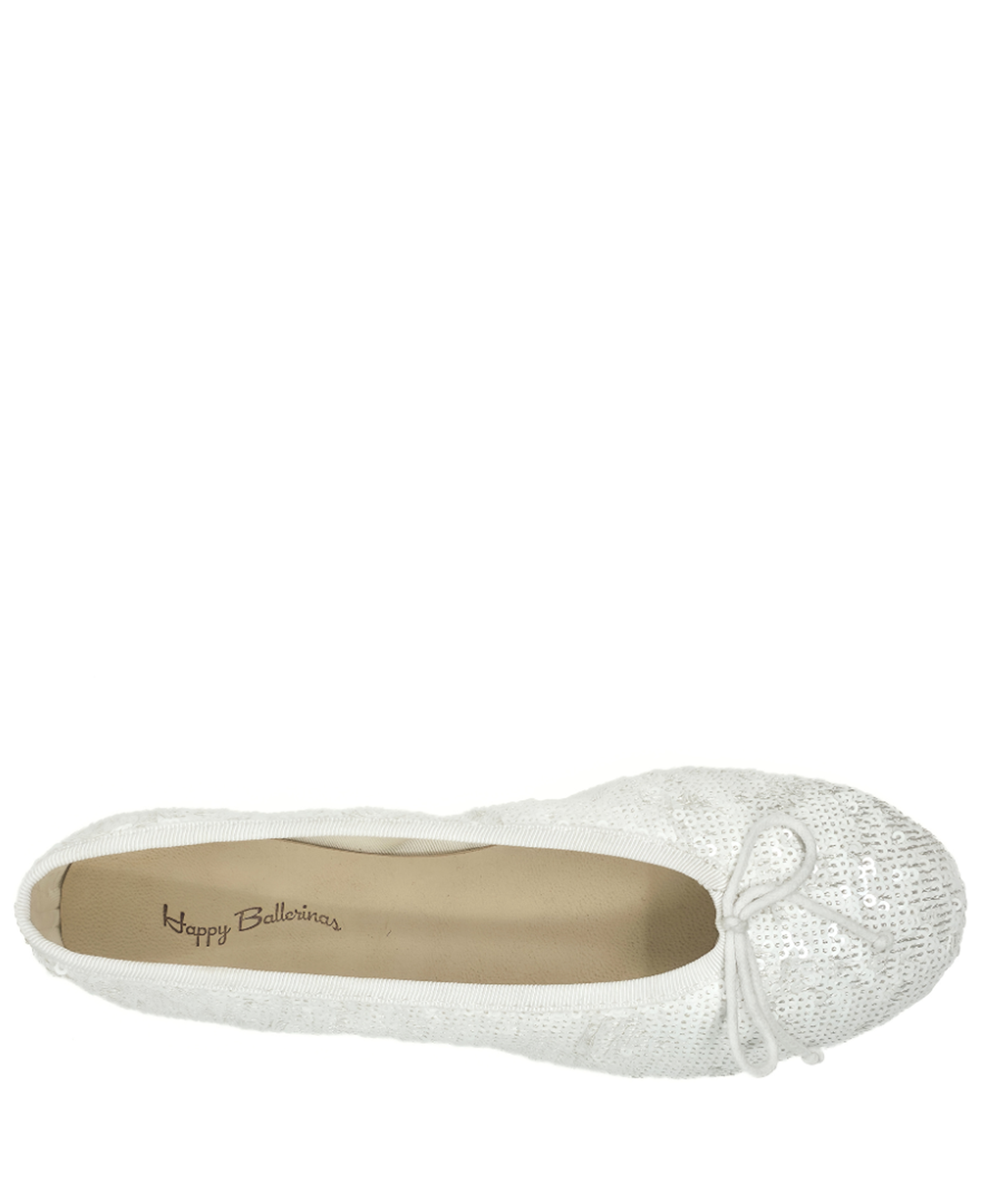 Sophia - Beyaz Payet İşlemeli Barefoot Babet