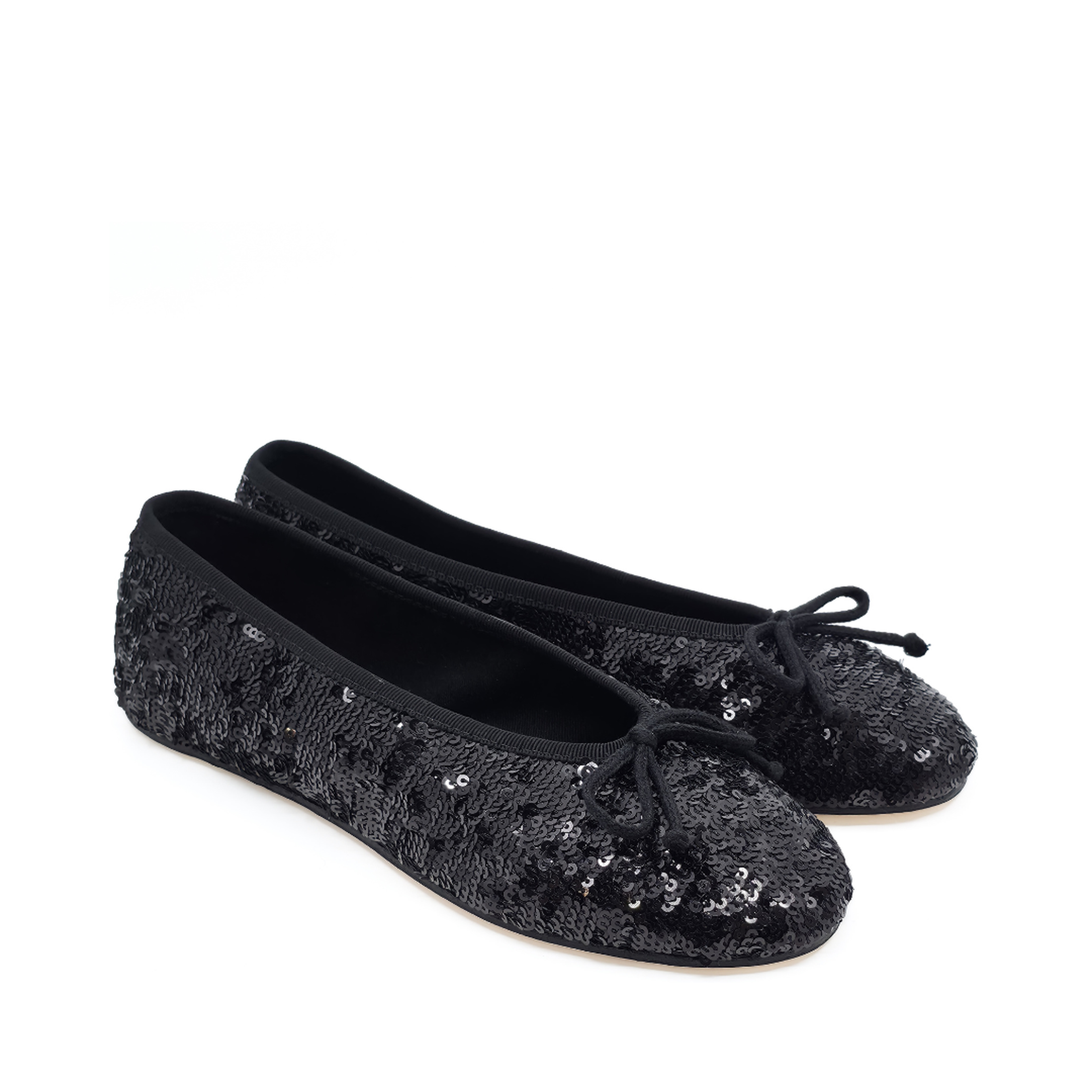 Sophia - Siyah Payet İşlemeli Barefoot Babet