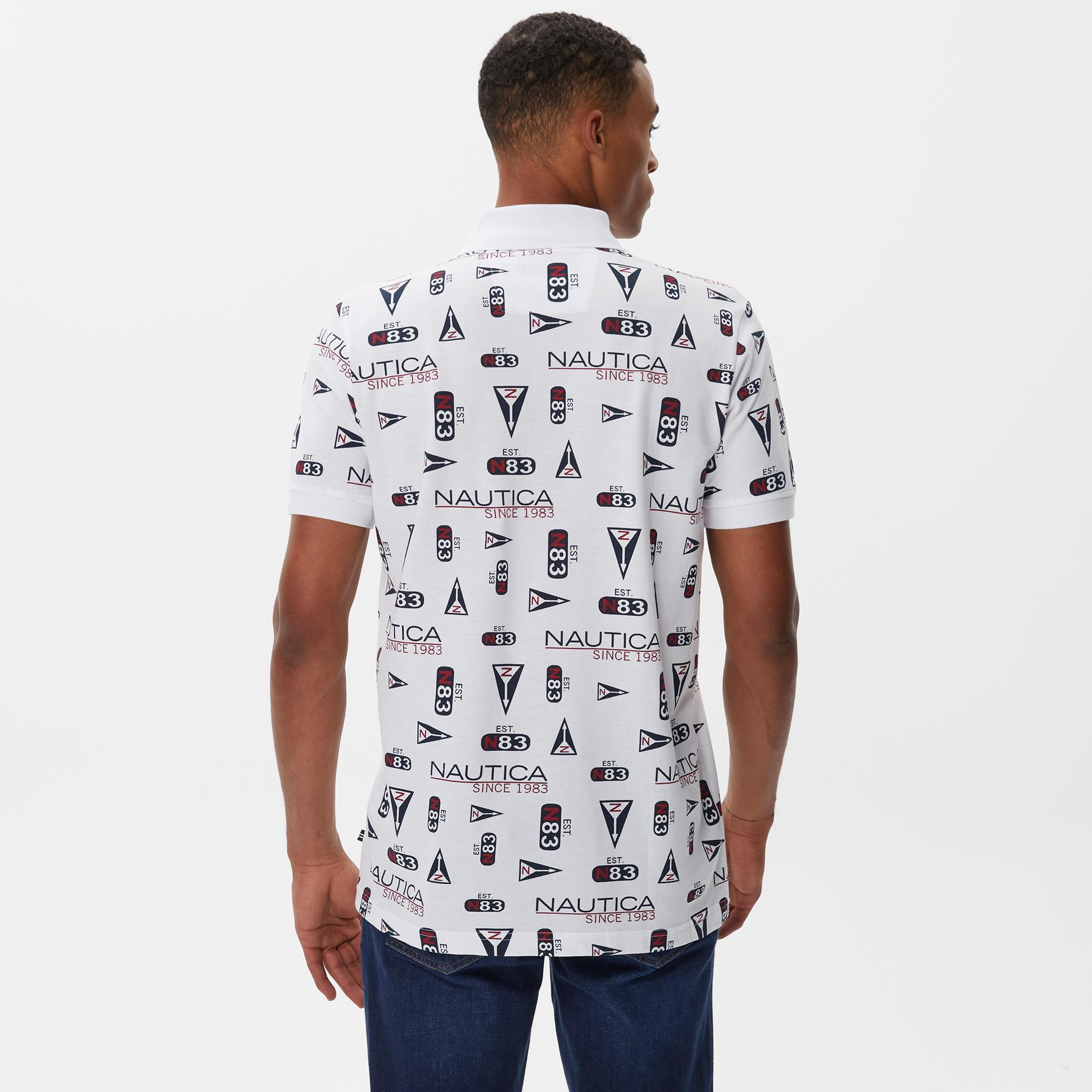 Nautica Erkek Beyaz Kısa Kollu Polo Yaka T-Shirt