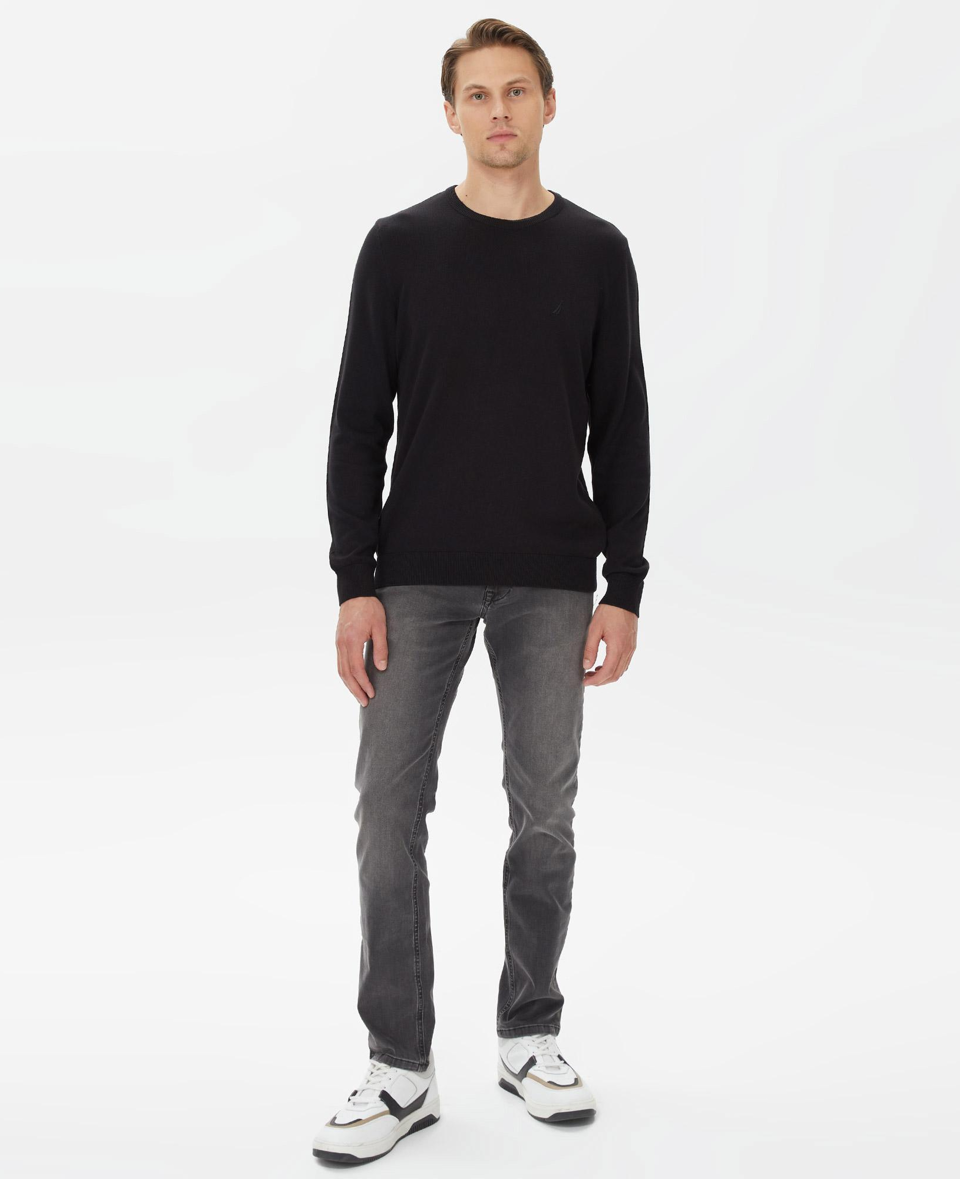 Nautica Erkek Siyah Standart Fit Kazak