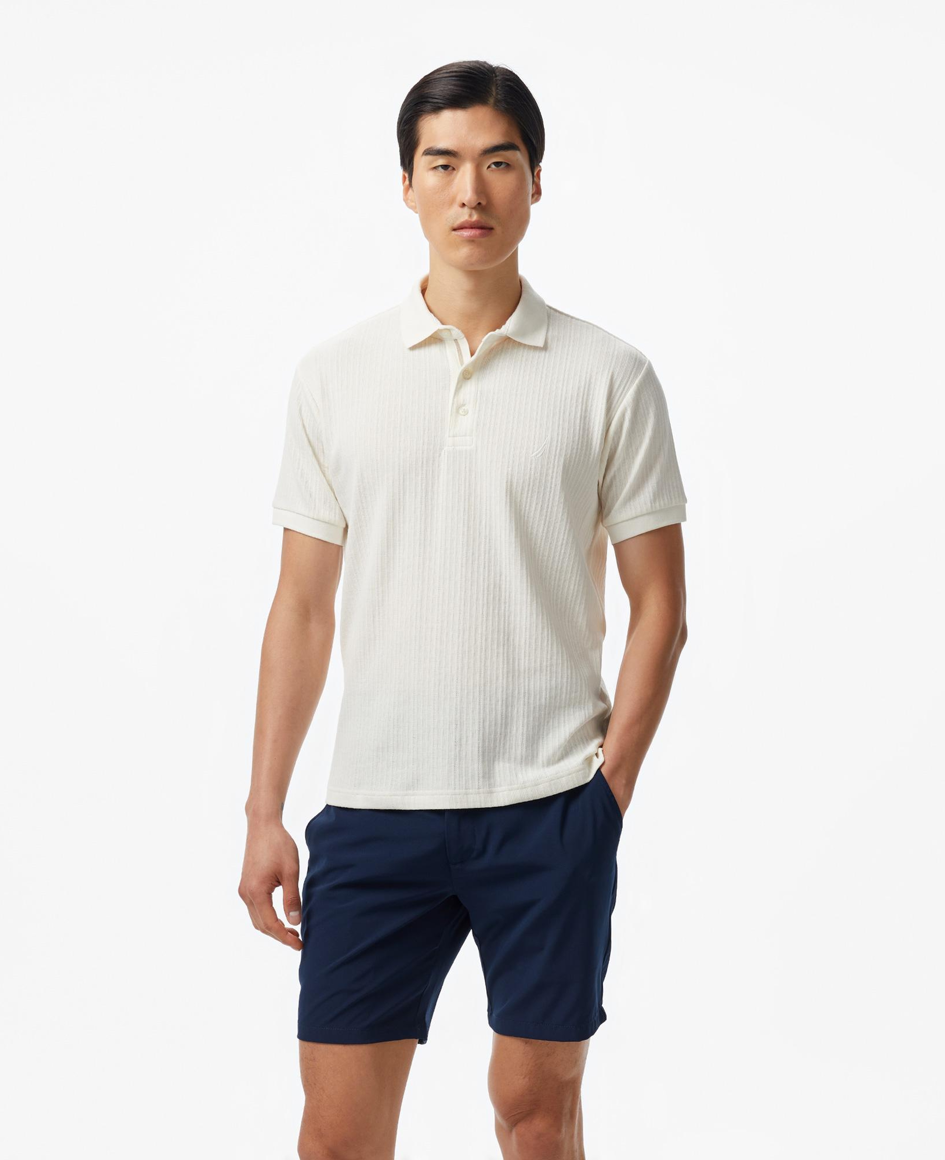 Nautica Erkek Krem Regular Fit Polo Yaka T-Shirt
