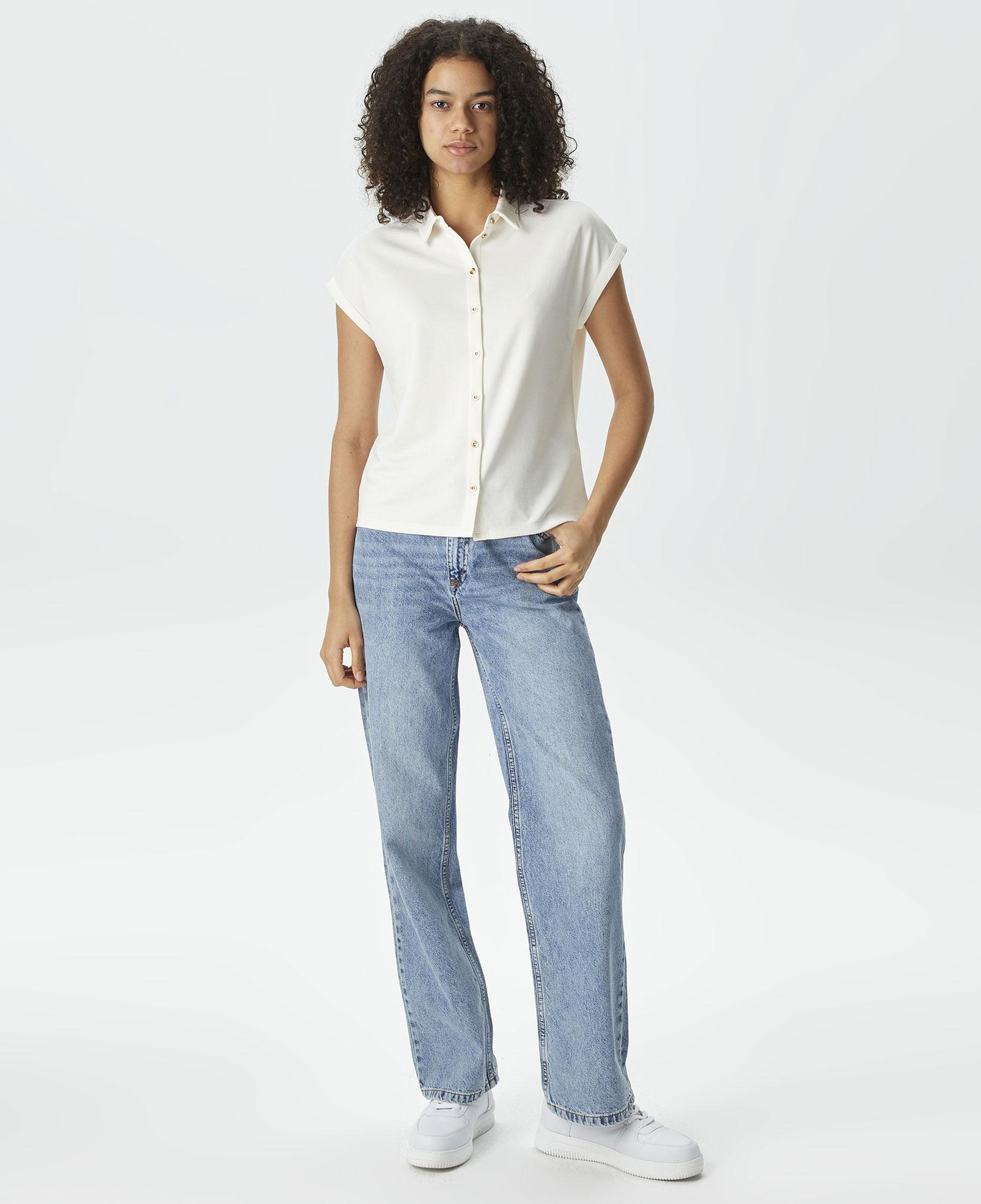 Nautica Kadın Kırık Beyaz Relaxed Fit Gömlek