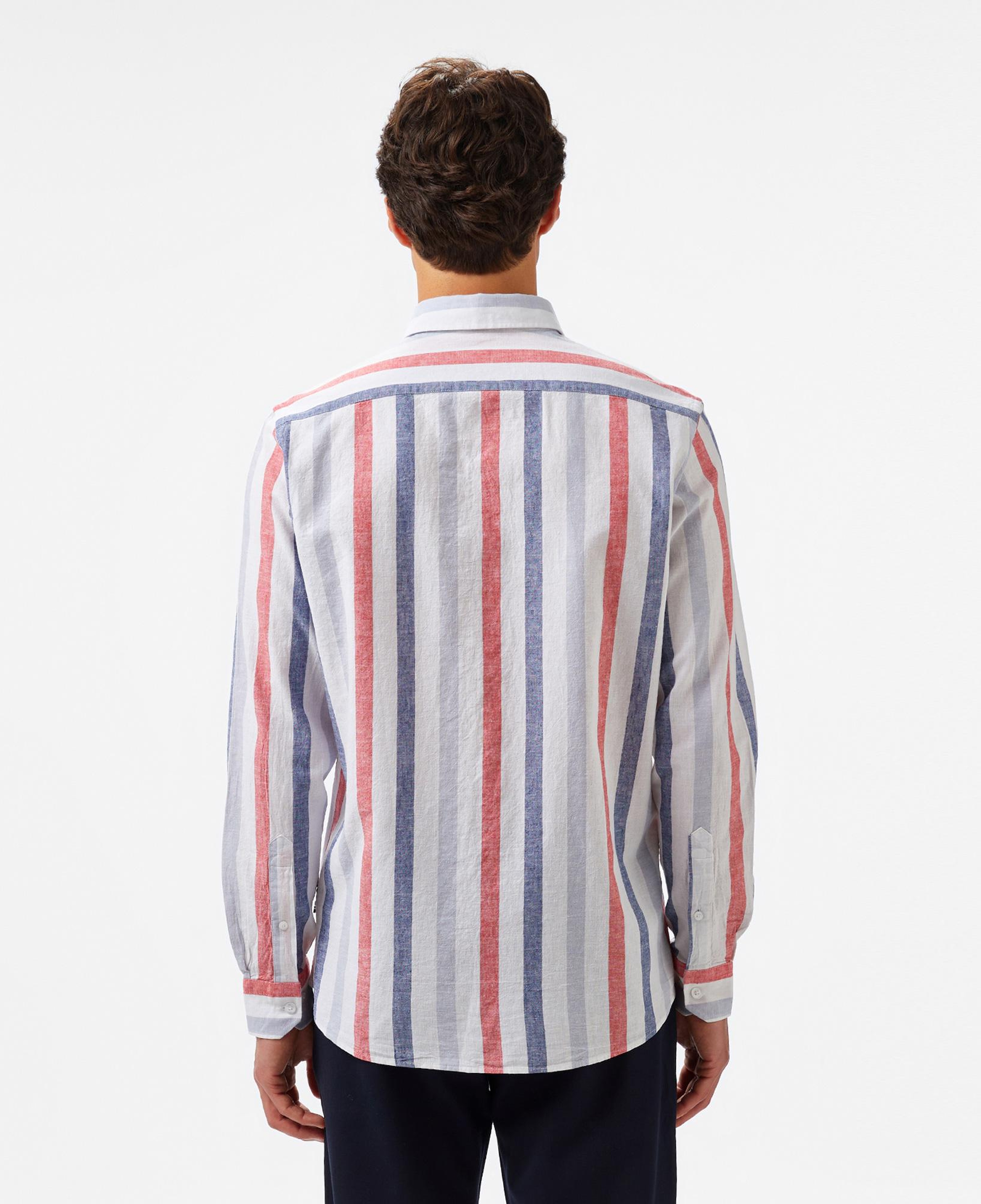 Nautica Erkek Kırmızı Classic Fit Çizgili Gömlek