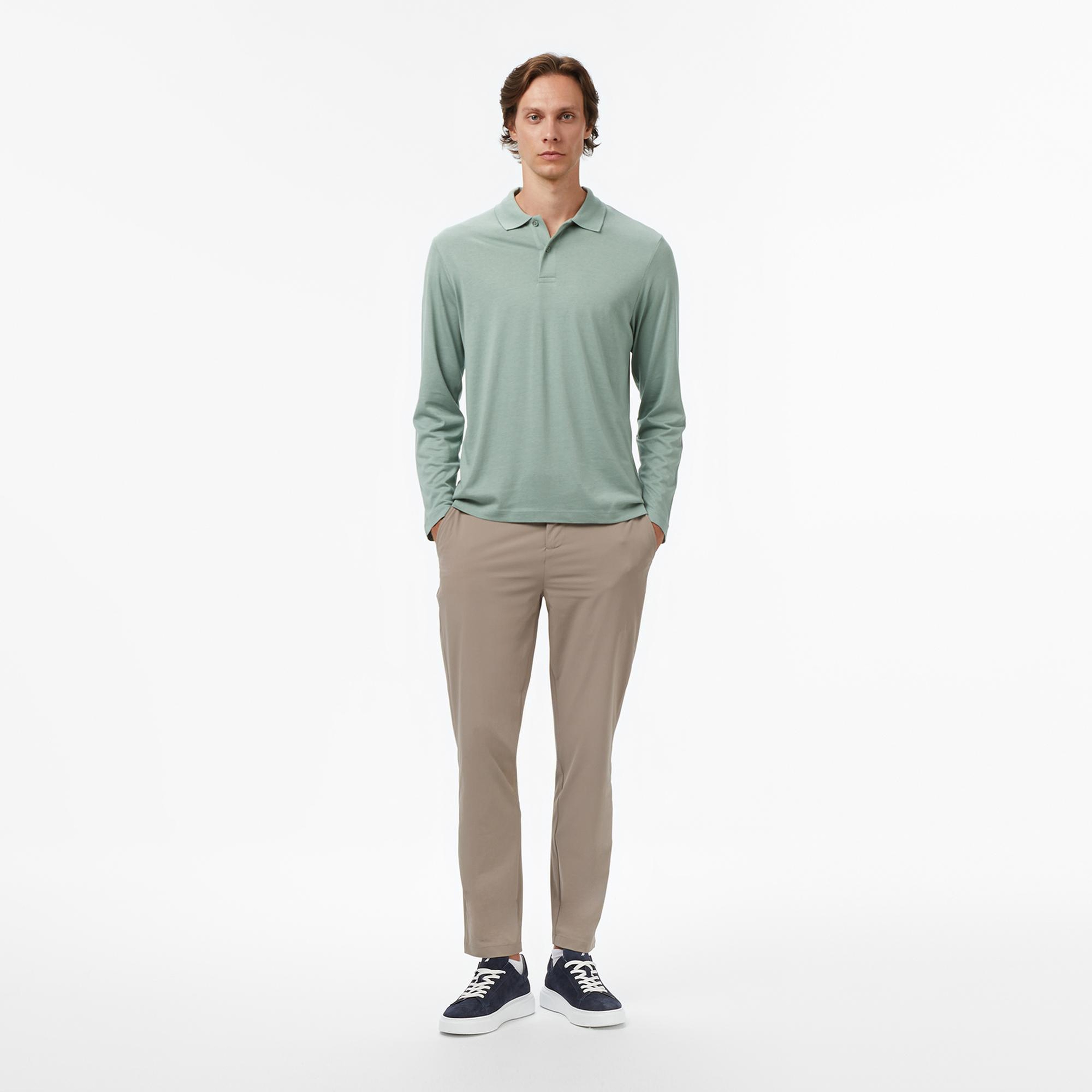 Nautica Erkek Yeşil Classic Fit Polo Yaka T-Shirt