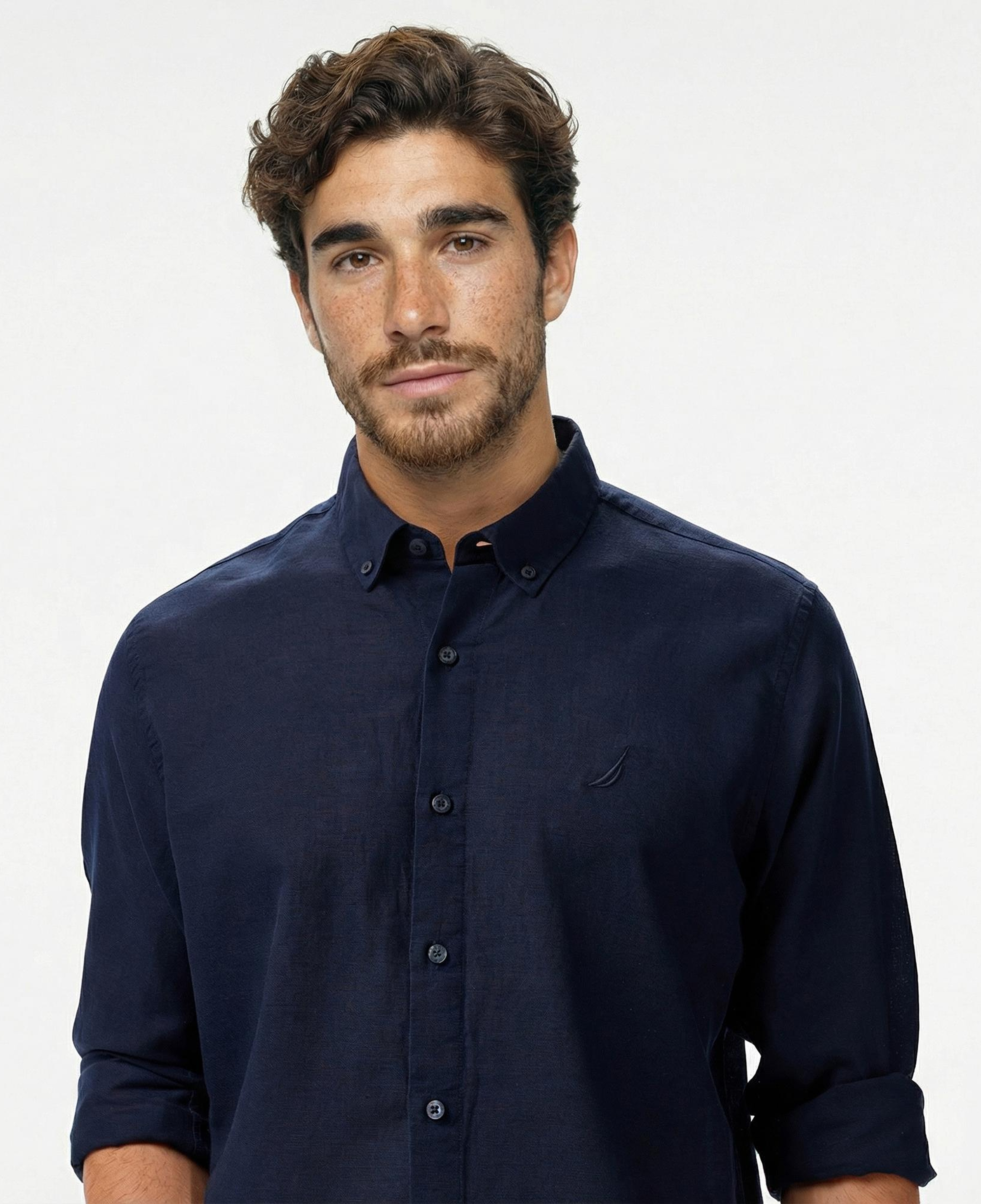 Nautica Erkek Lacivert Classic Fit Gömlek