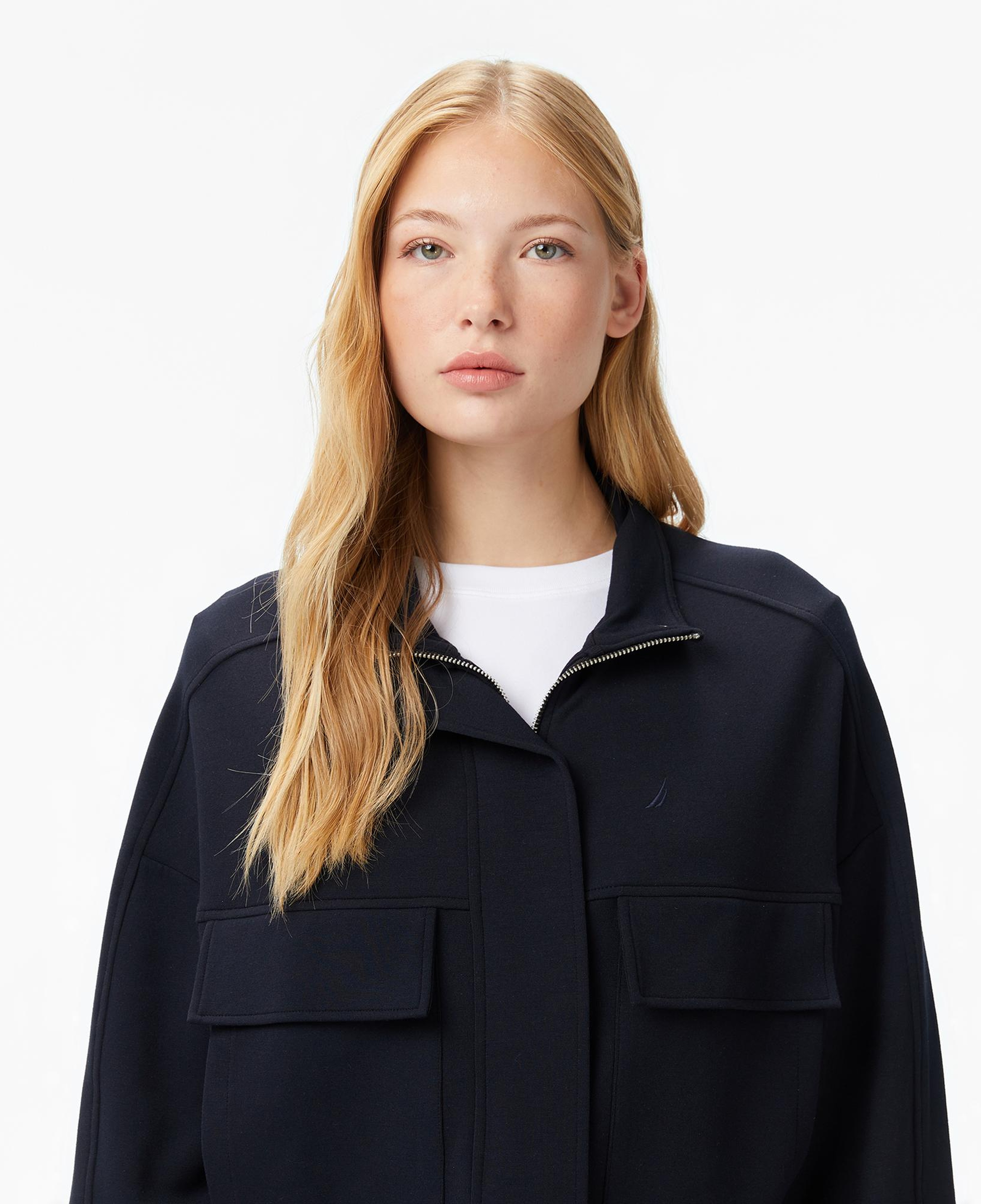 Nautica Kadın Siyah Oversize Sweatshirt