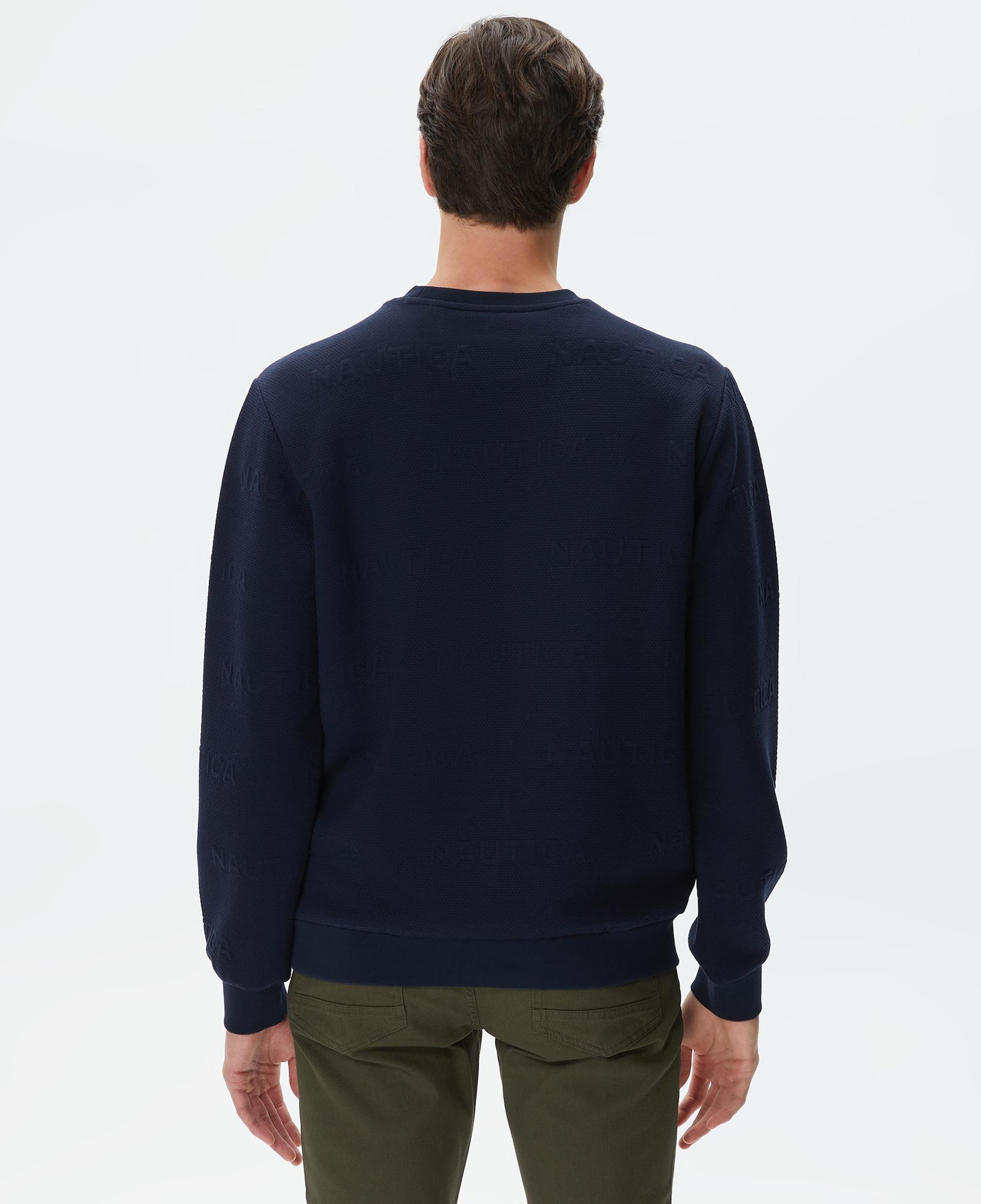 Nautica Erkek Lacivert Standart Fit Jakarlı Sweatshirt