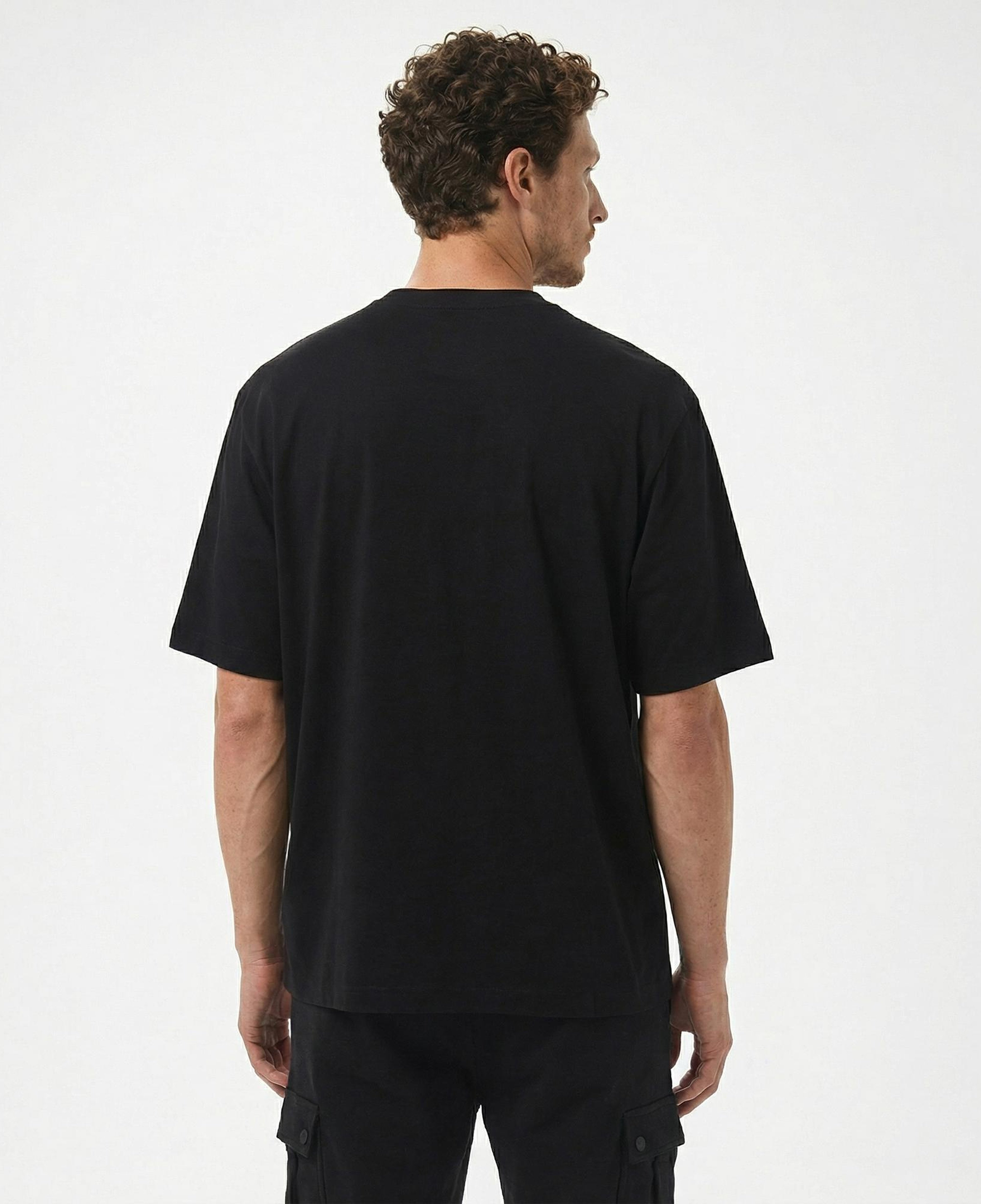 Armani Exchange Erkek Siyah Bisiklet Yaka T-Shirt