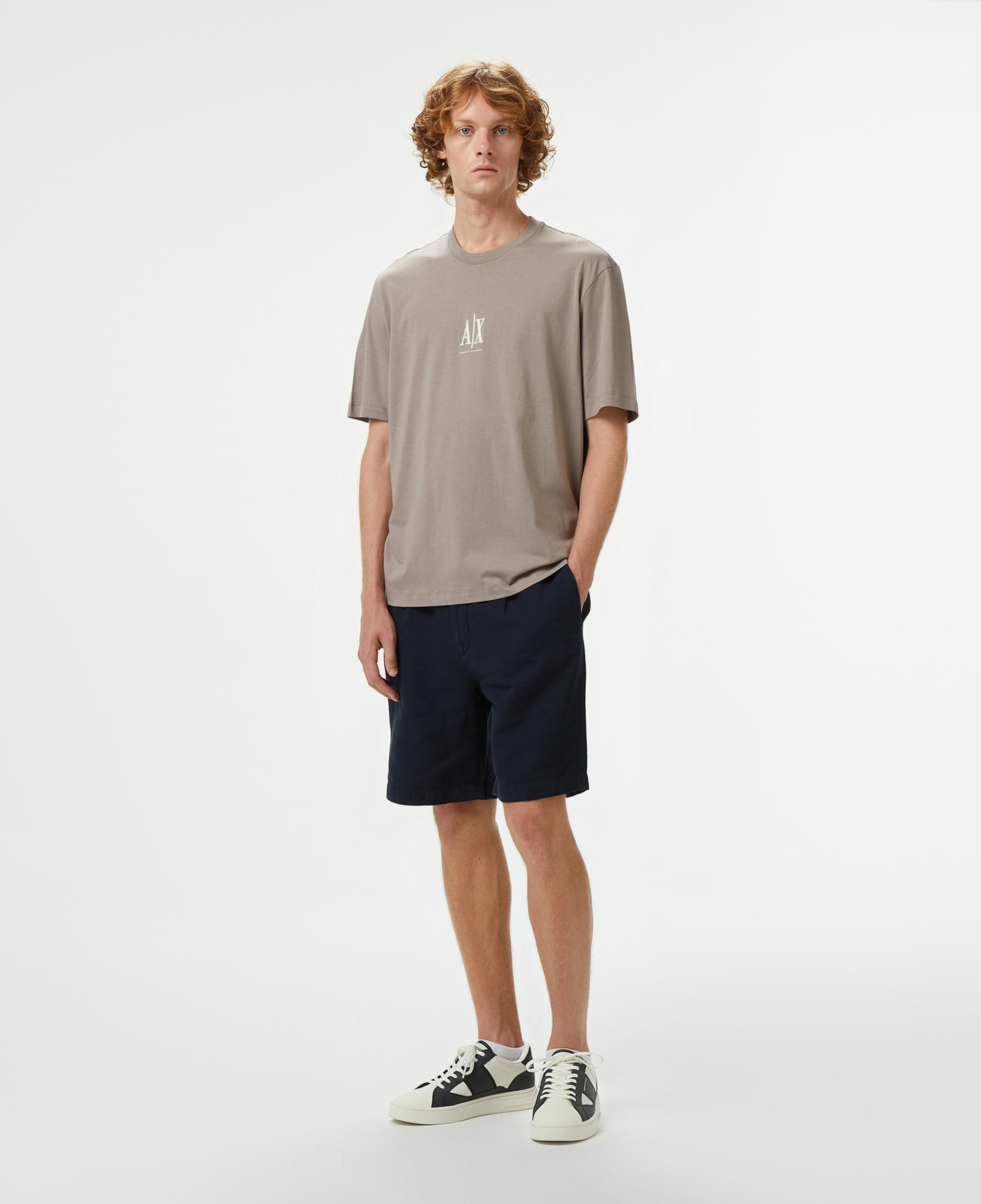 Armani Exchange Erkek Bej Bisiklet Yaka T-Shirt