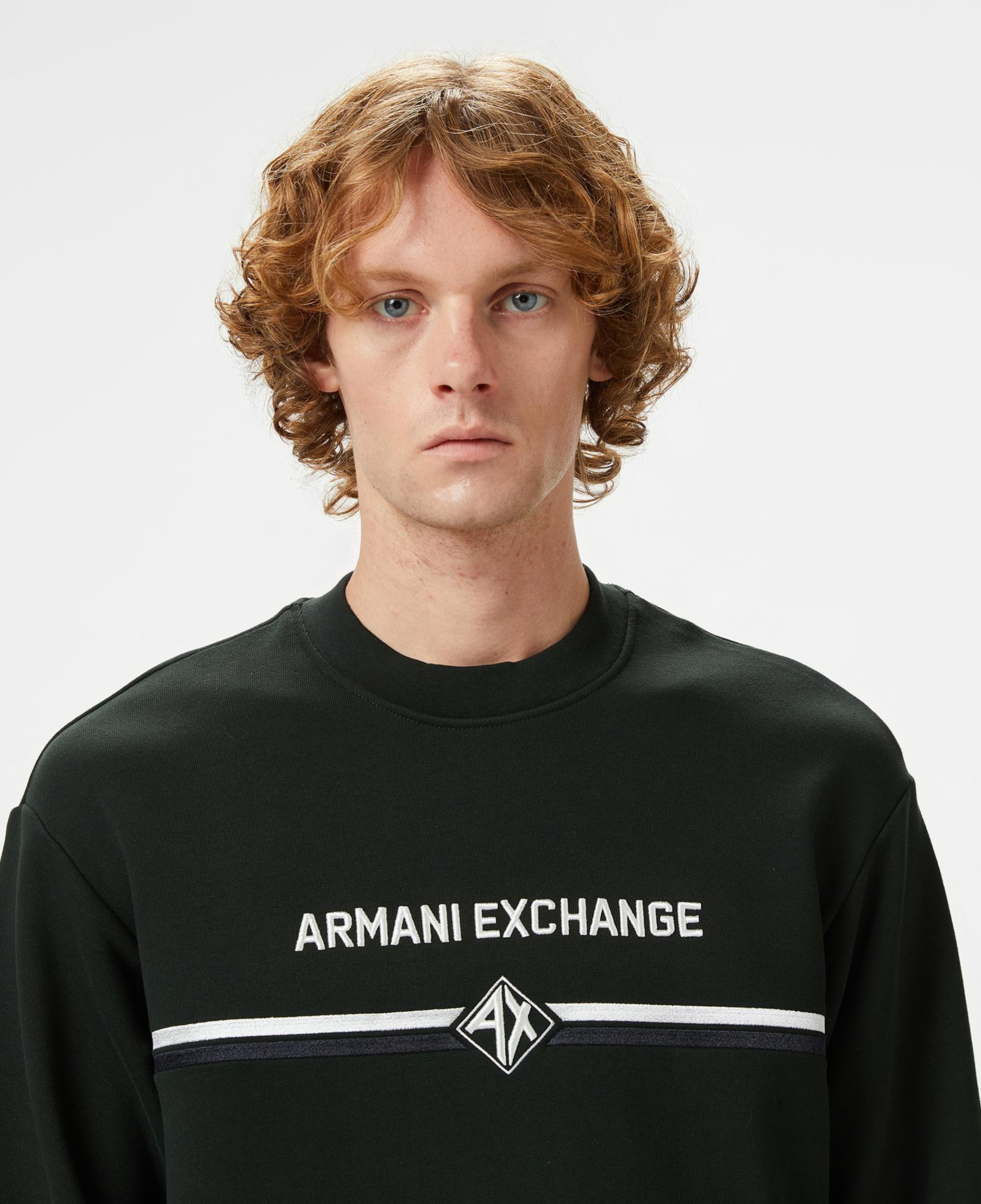 Armani Exchange Erkek Siyah Bisiklet Yaka Sweatshirt