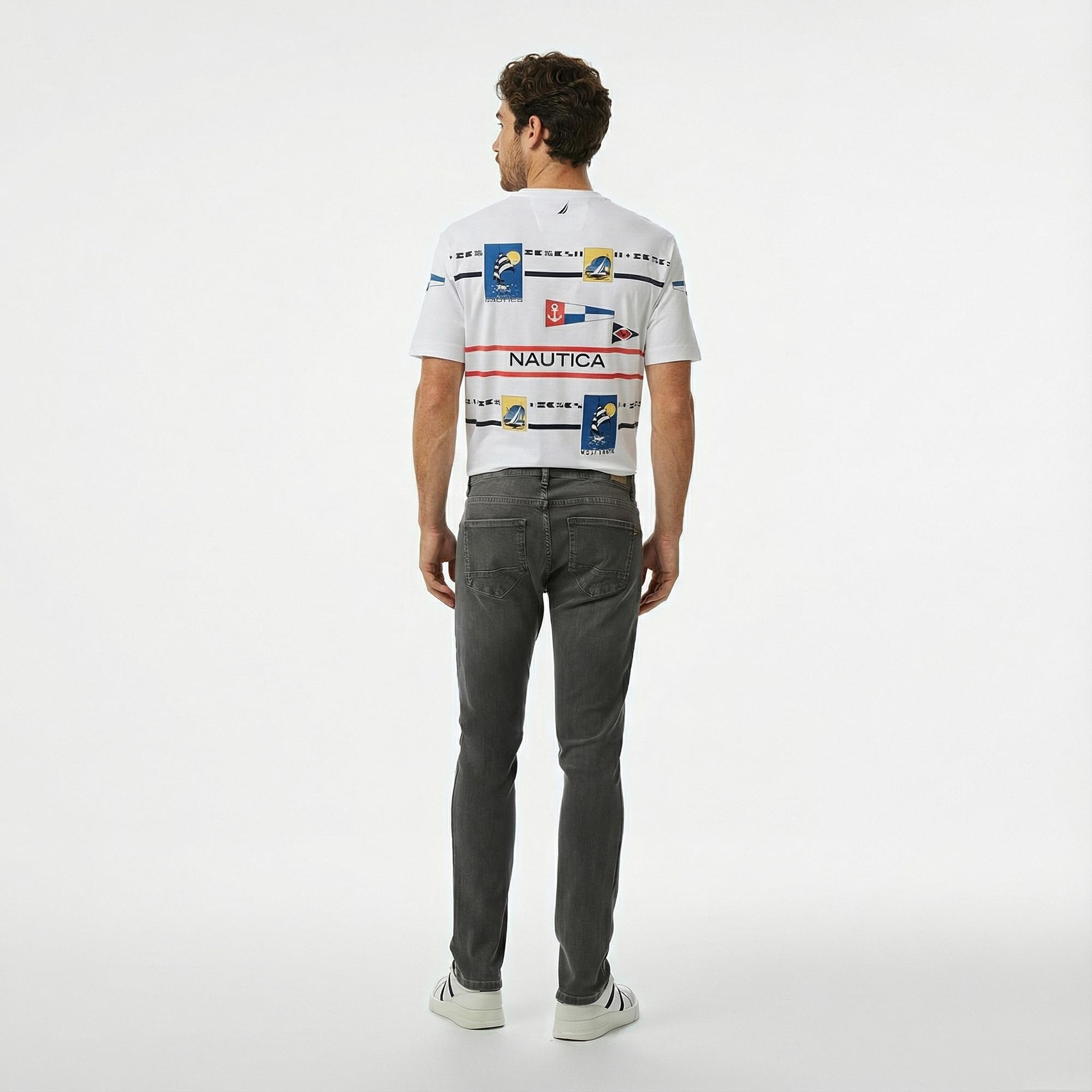 Nautica Erkek Gri Slim Fit Pantolon