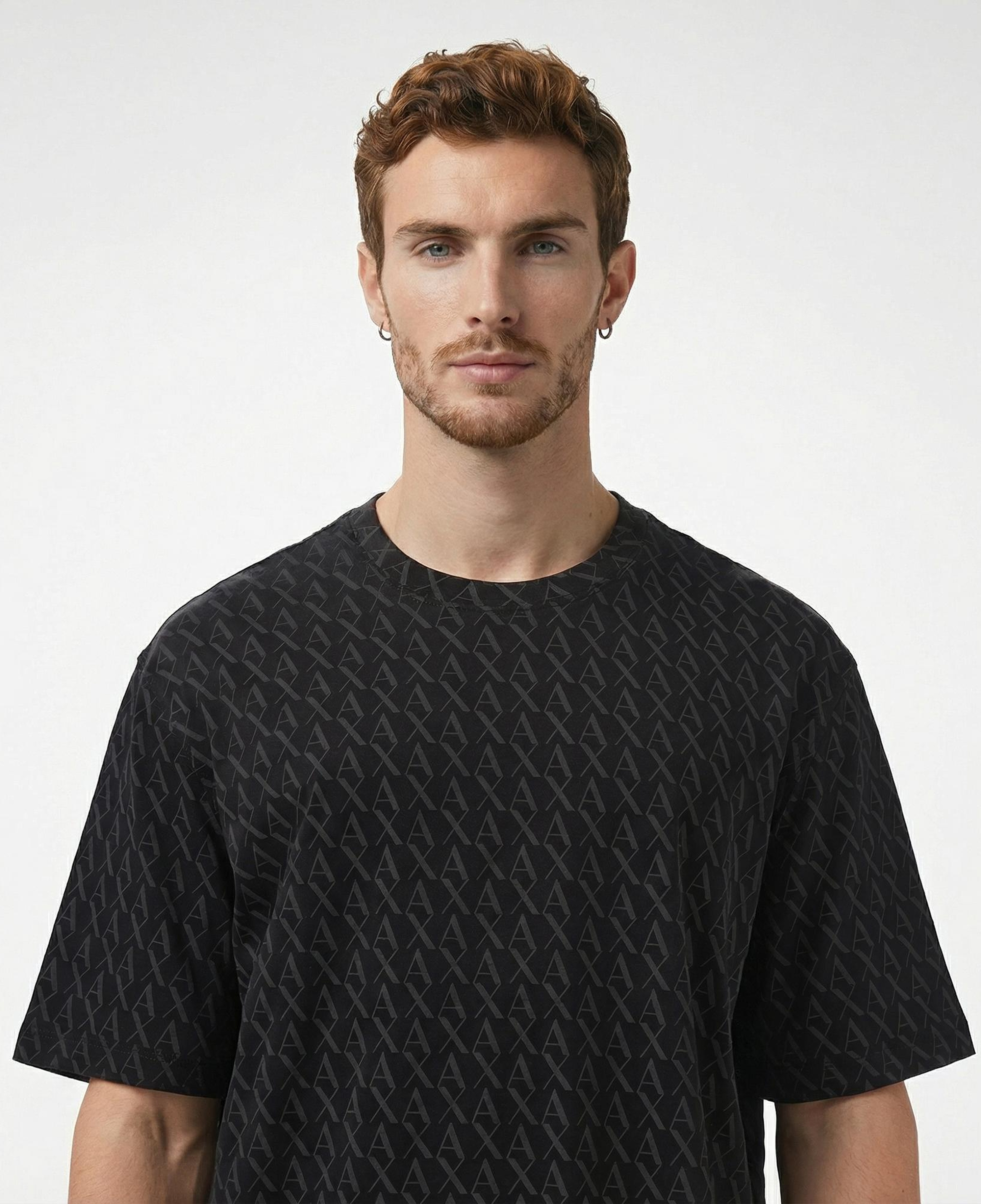 Armani Exchange Erkek Siyah Bisiklet Yaka T-Shirt