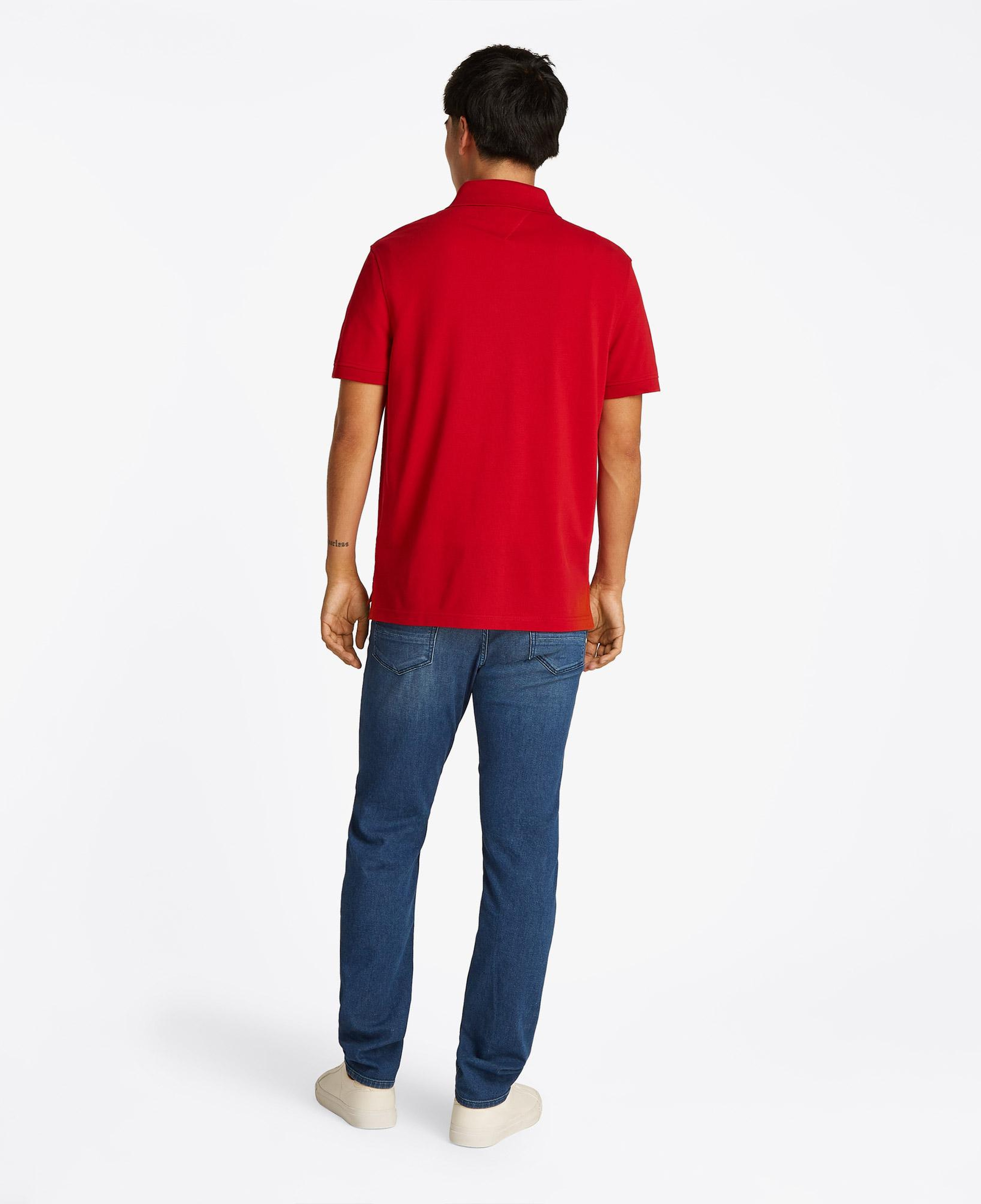 Tommy Hilfiger Nos Erkek Kırmızı Polo Yaka T-Shirt