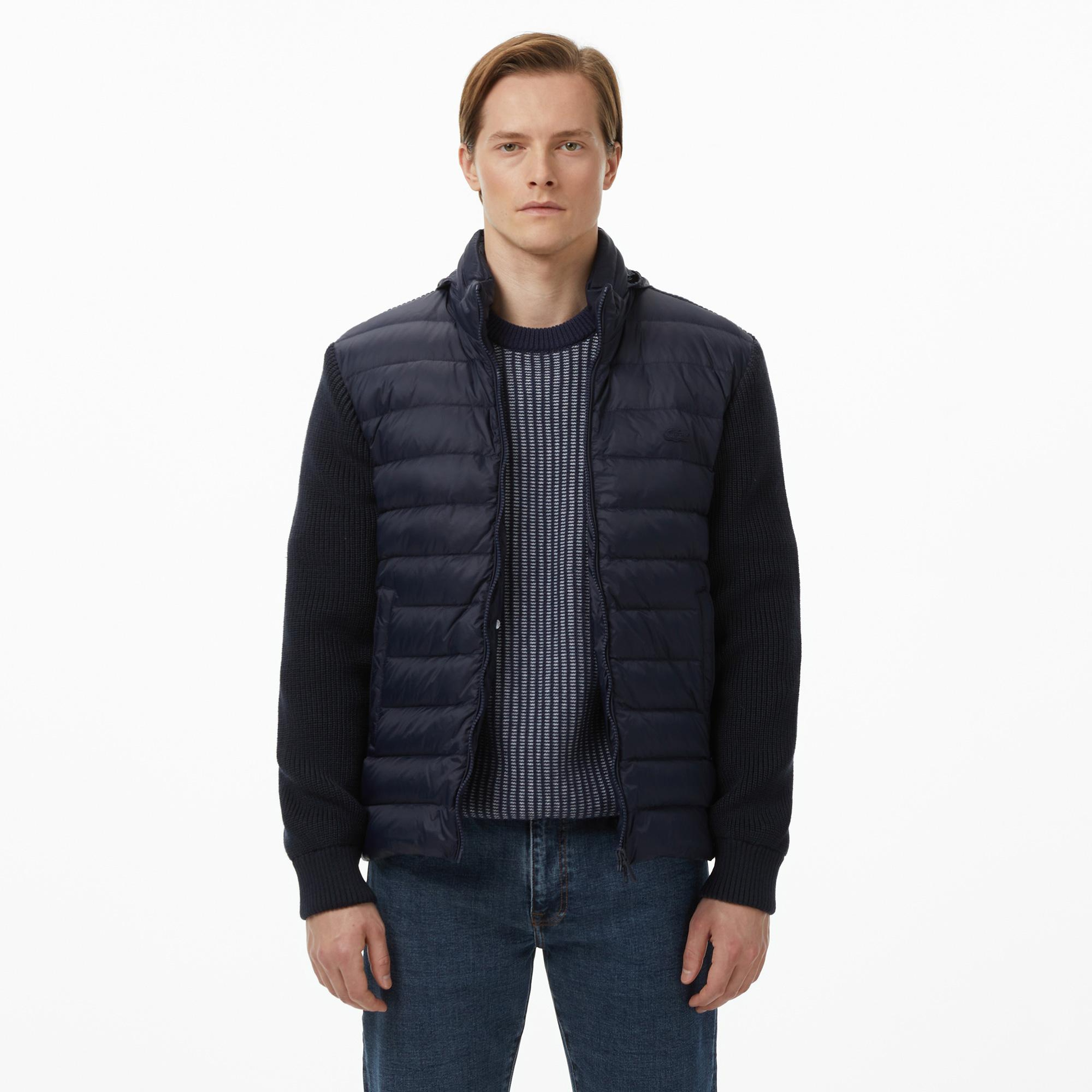 Lacoste Erkek Regular Fit Kapüşonlu Lacivert Mont