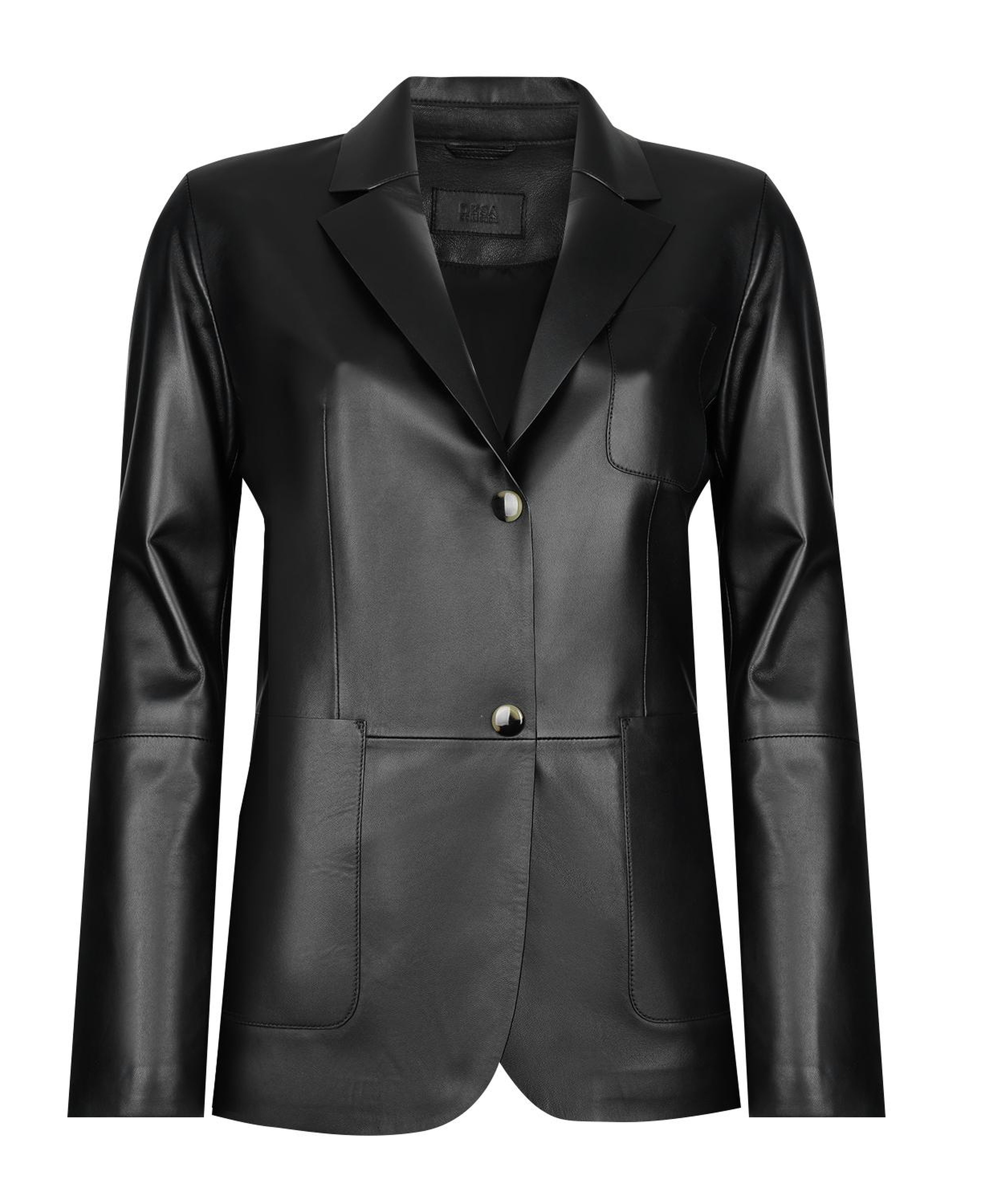 Angelea Siyah Kadın Blazer Deri Ceket