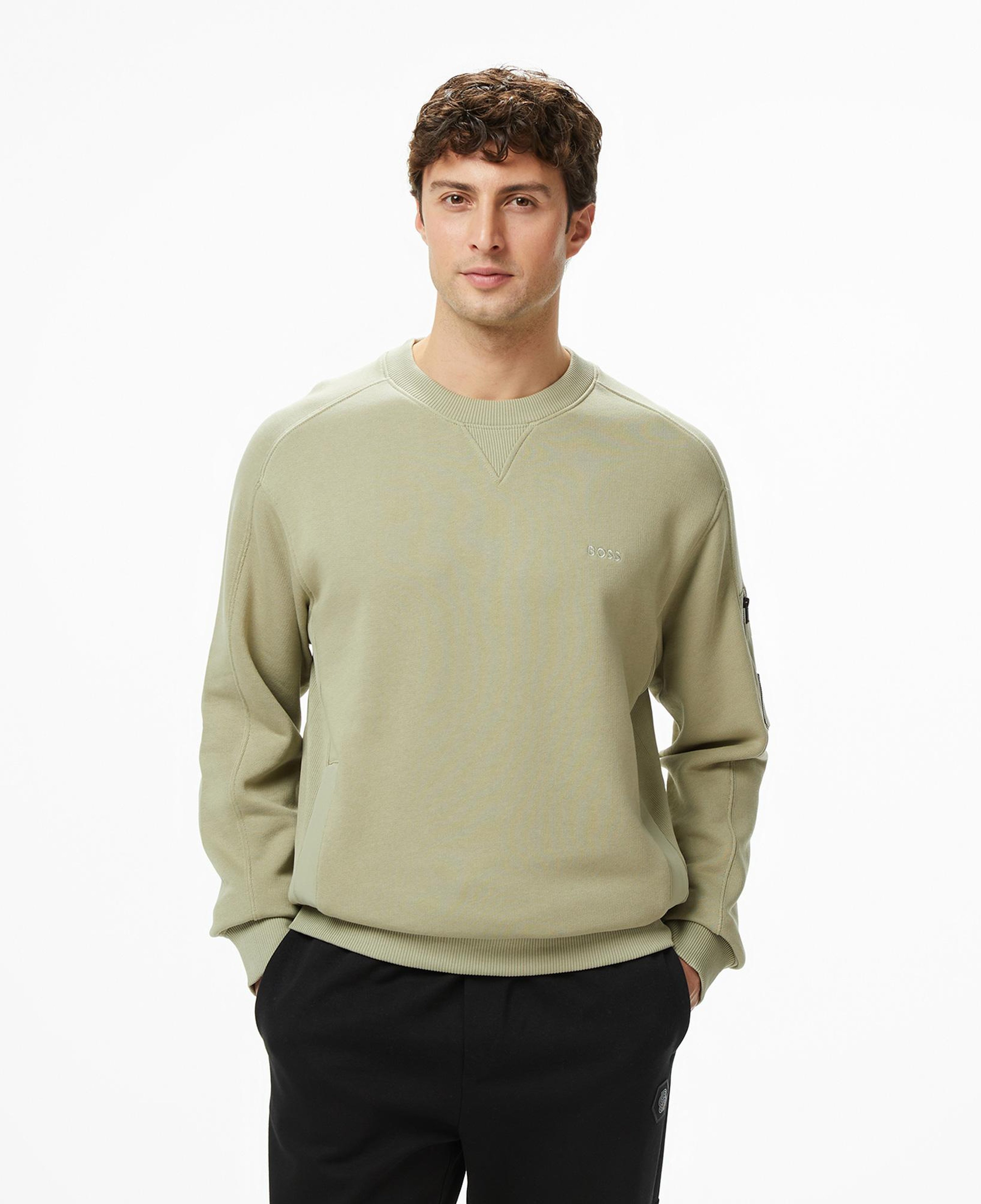Boss Mixed Erkek Yeşil Sweatshirt