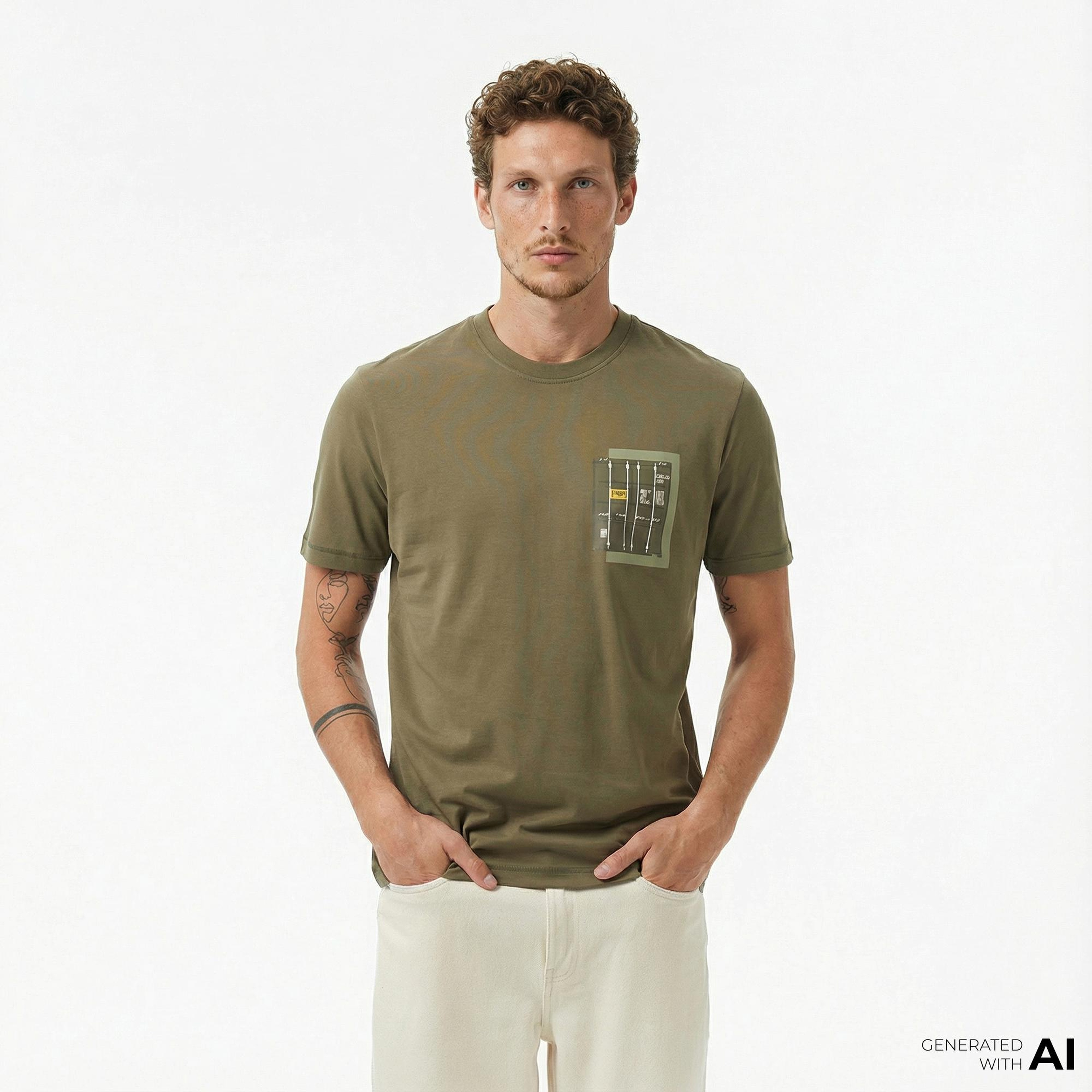 Boss Container Erkek Açık Yeşil T-Shirt