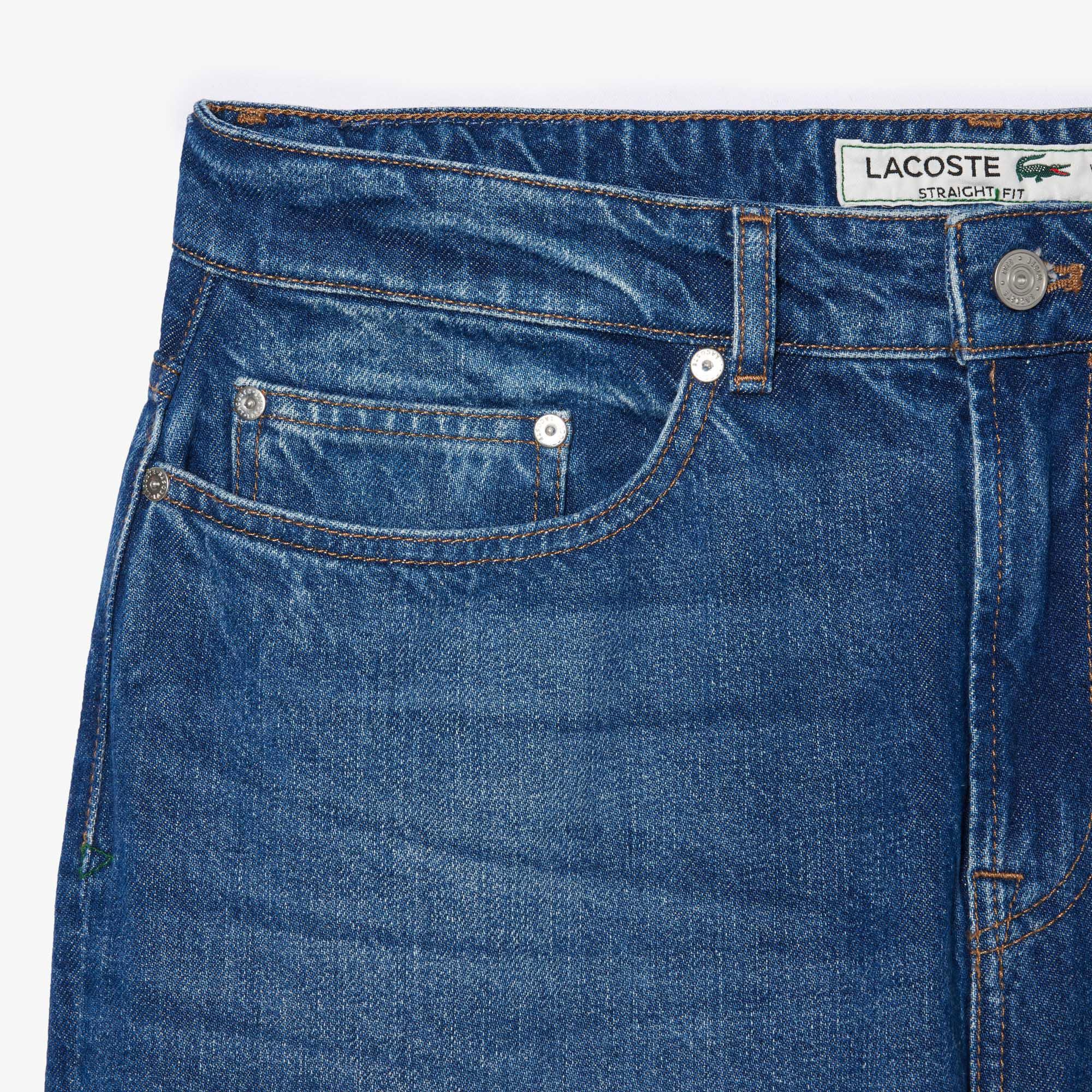 Lacoste Erkek Straight Fit Lacivert Jean Pantolon
