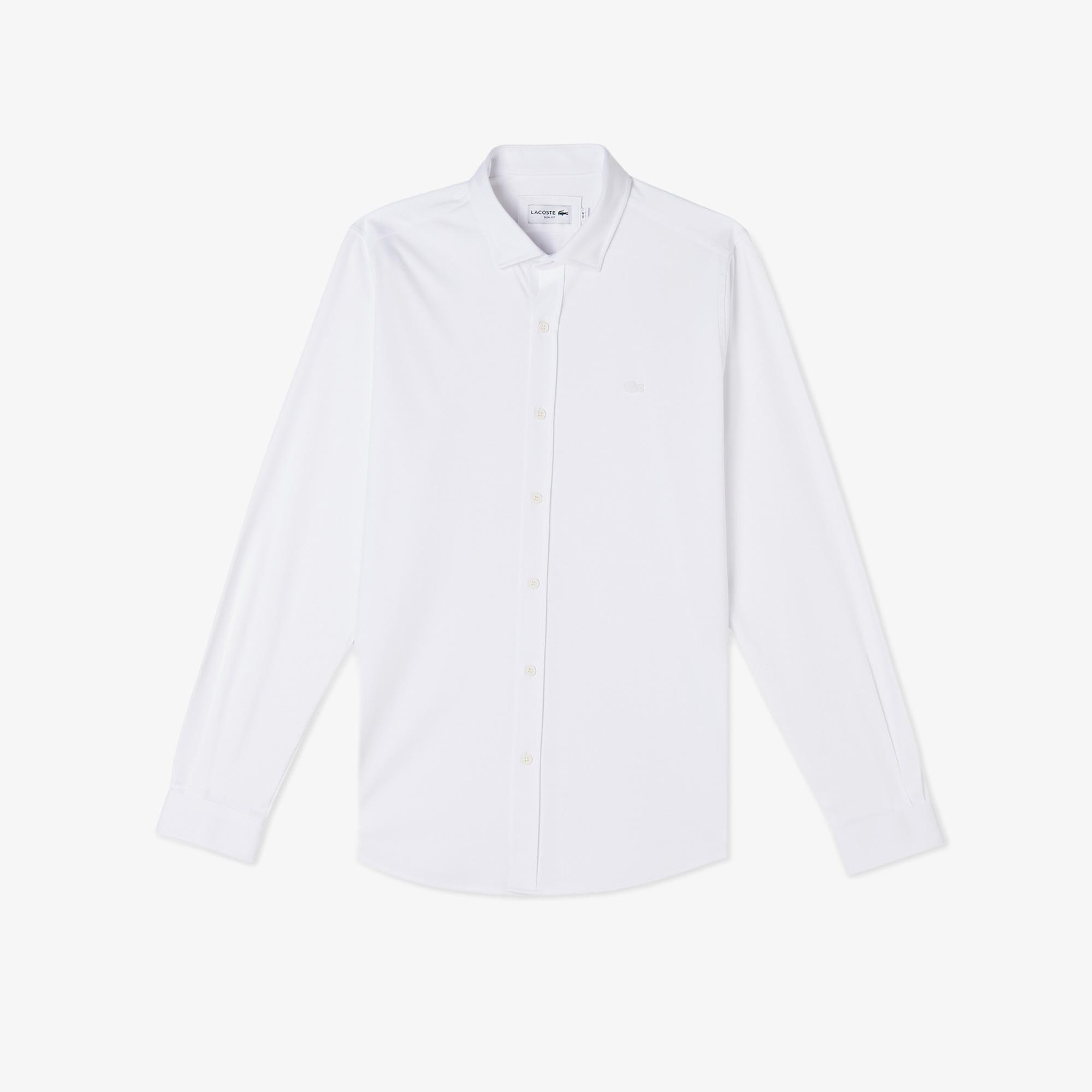 Lacoste Erkek Slim Fit Beyaz Gömlek